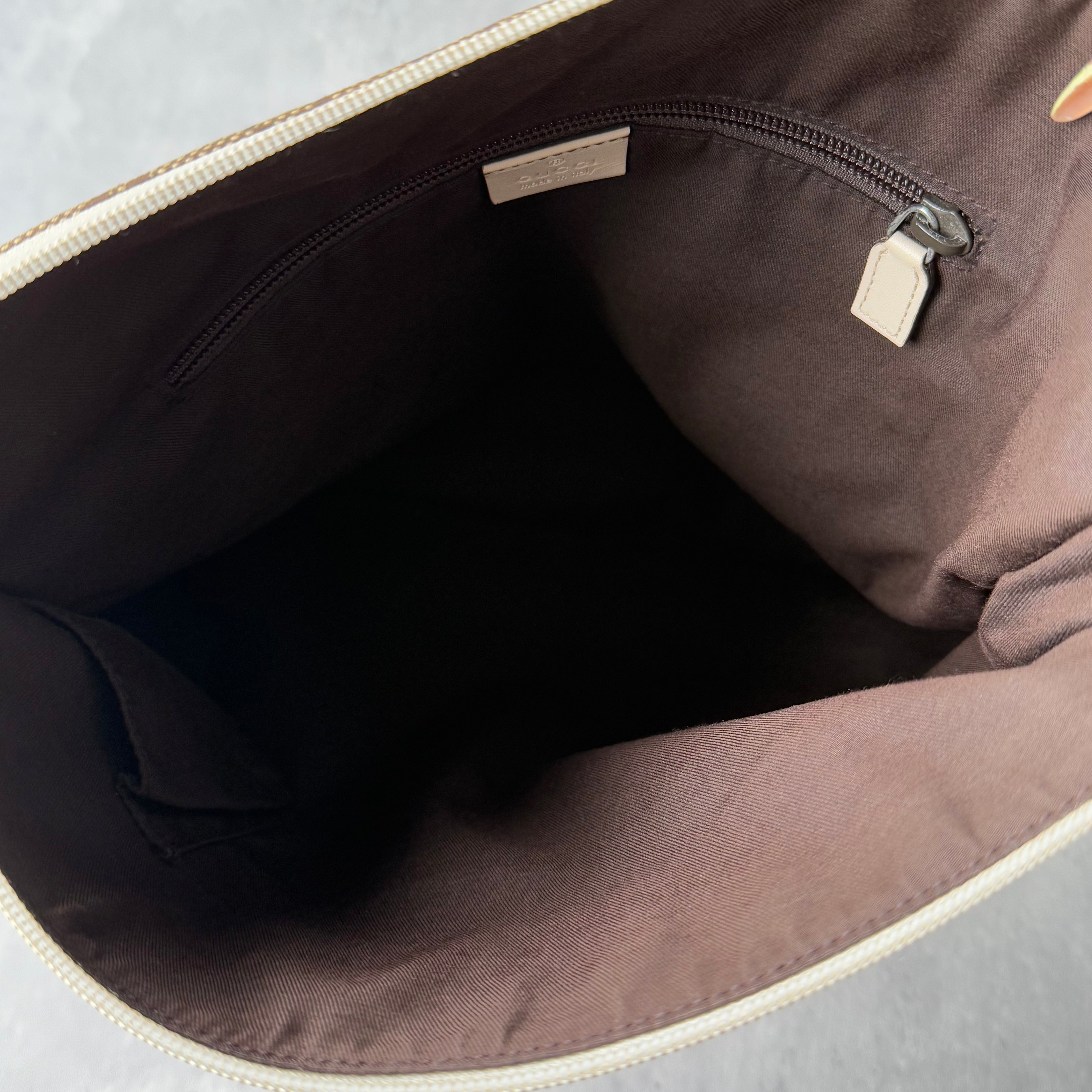 Gucci GG Monogram Crossbody Bag Beige
