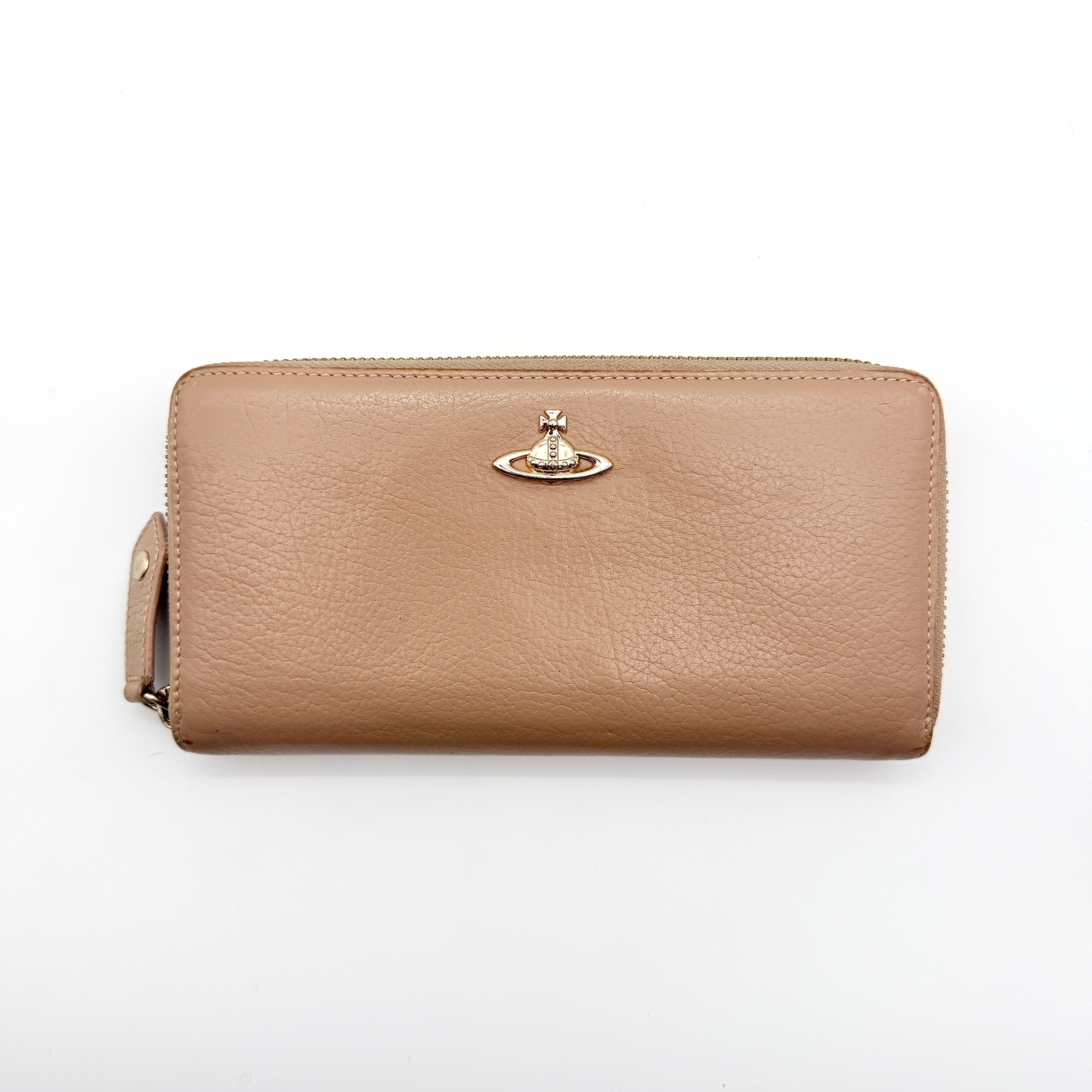 Vivienne Westwood Signature Orb Long Wallet Beige