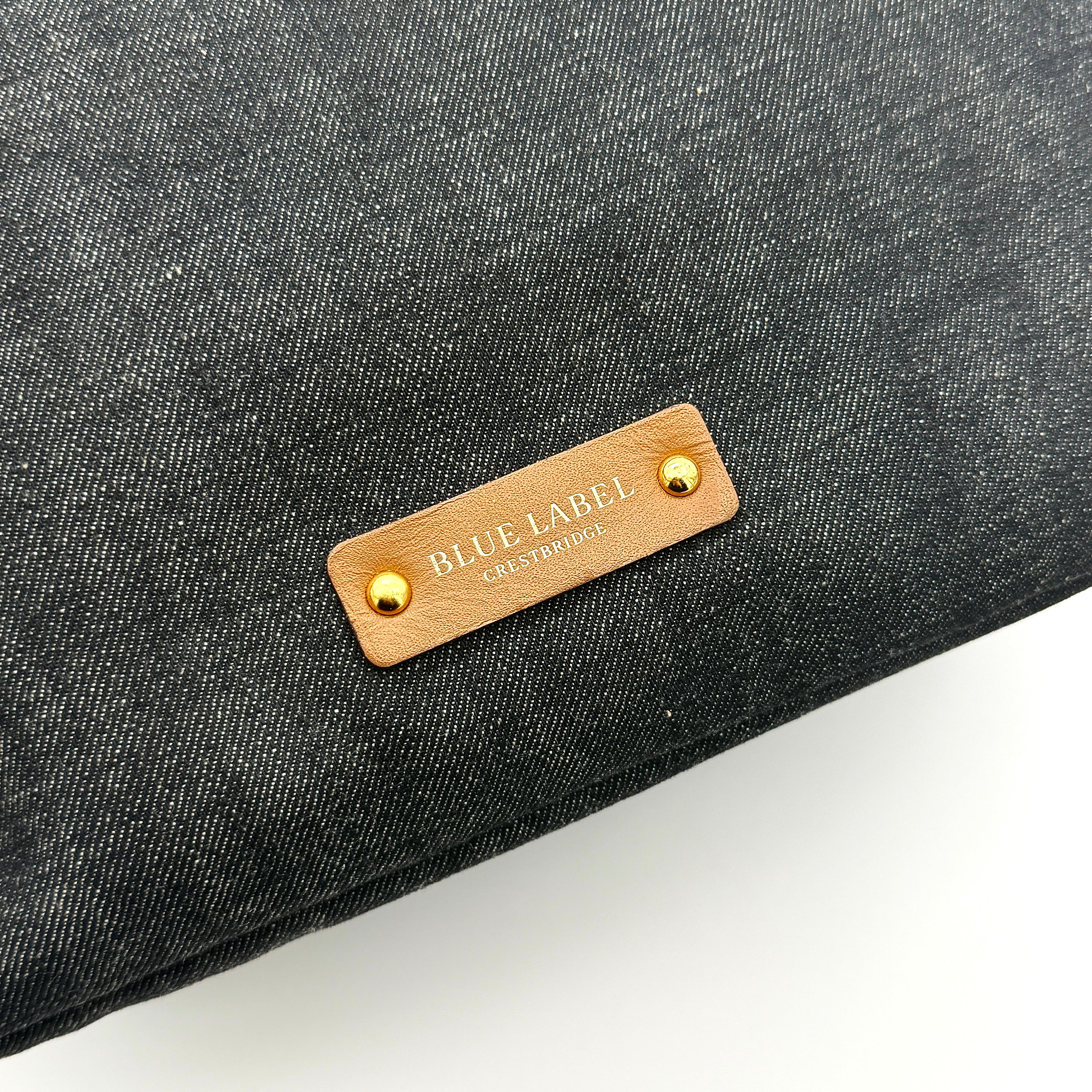 Burberry Blue Label Crestbridge Ribbon Denim Shoulder Bag Blue/Brown