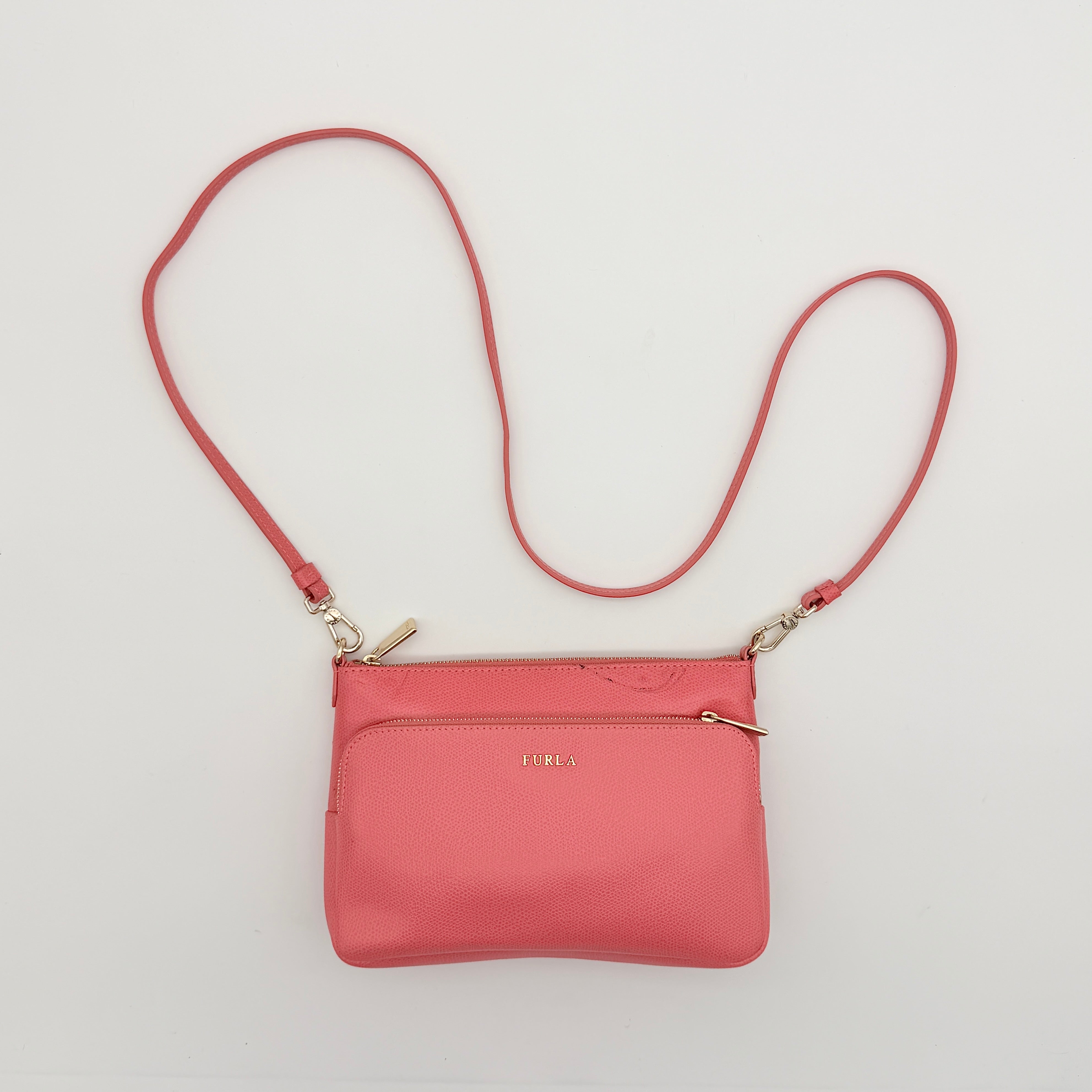Furla Leather Crossbody Bag Pink