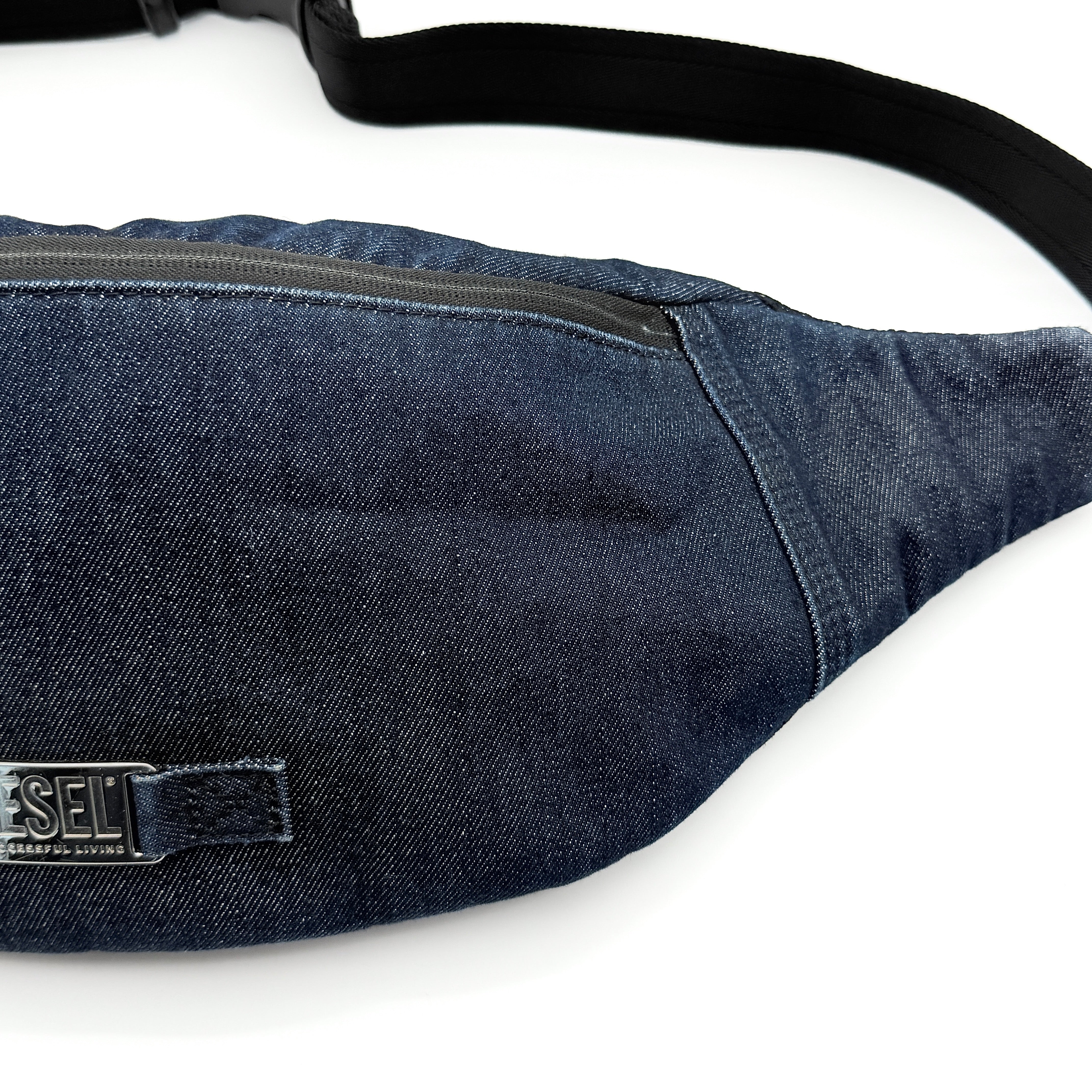 Diesel Logo Belt Bag Denim Blue