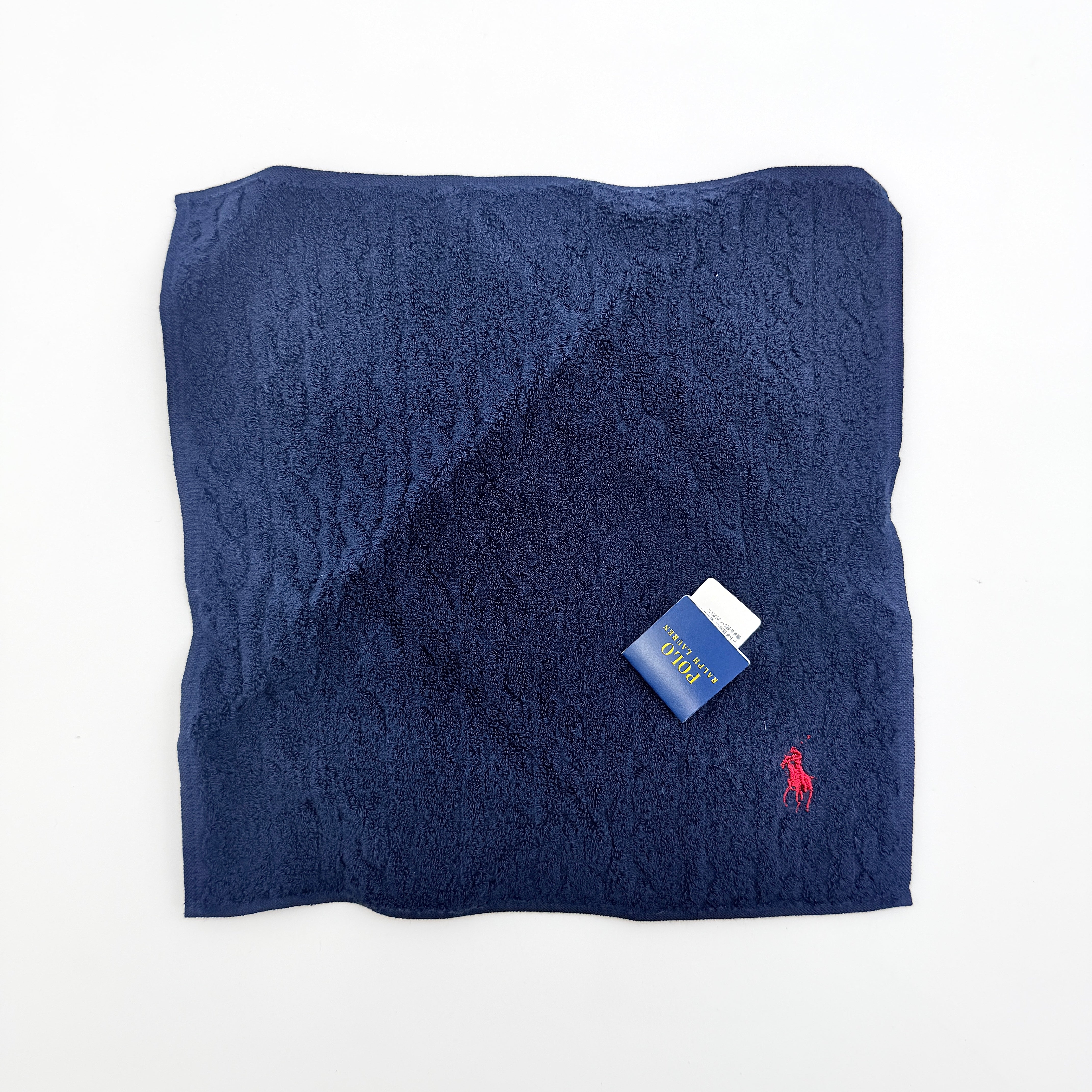 Ralph Lauren Polo Towel Handkerchief Gift Set Cream/Navy (2)
