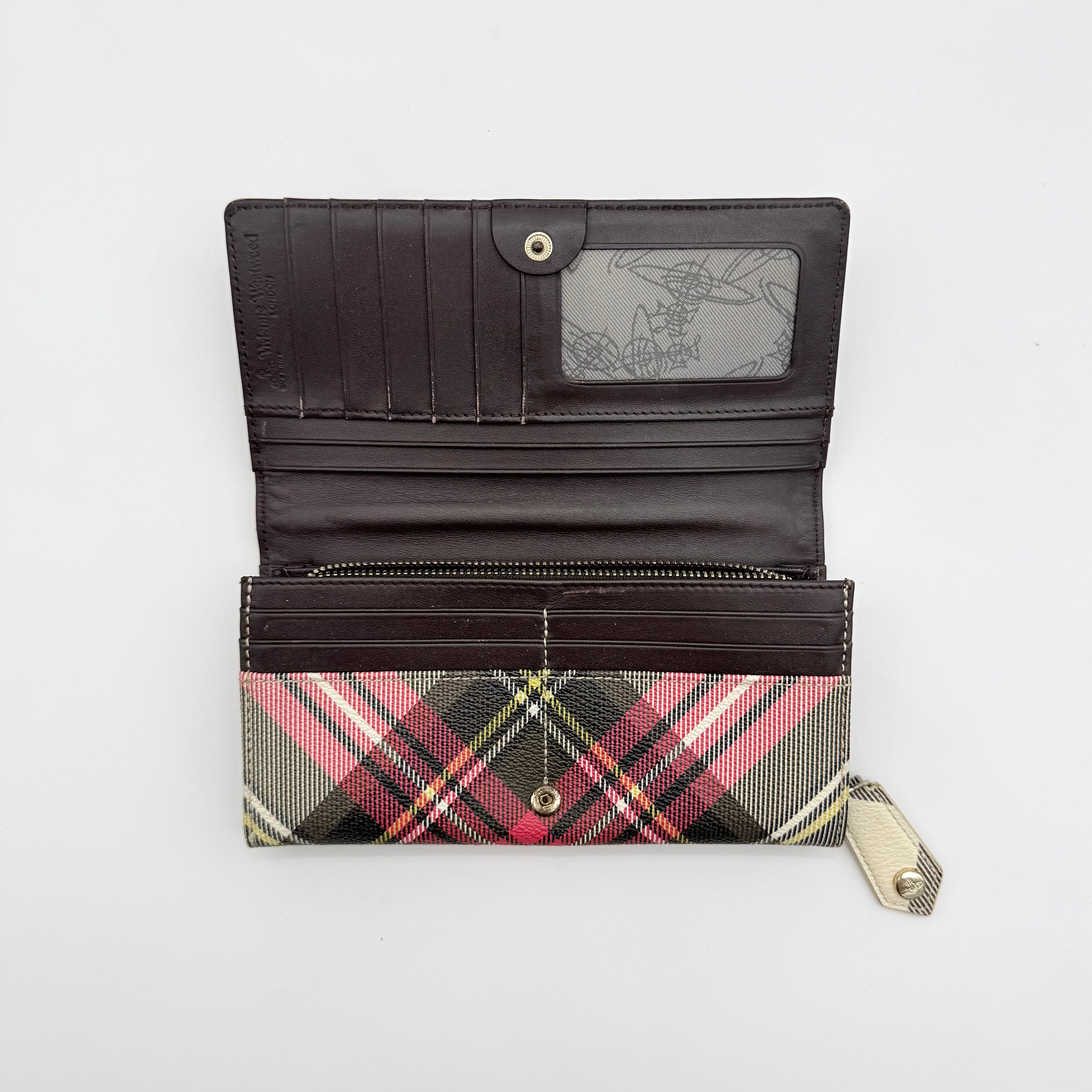 Vivienne Westwood Signature Orb Tartan Wallet Multicolor
