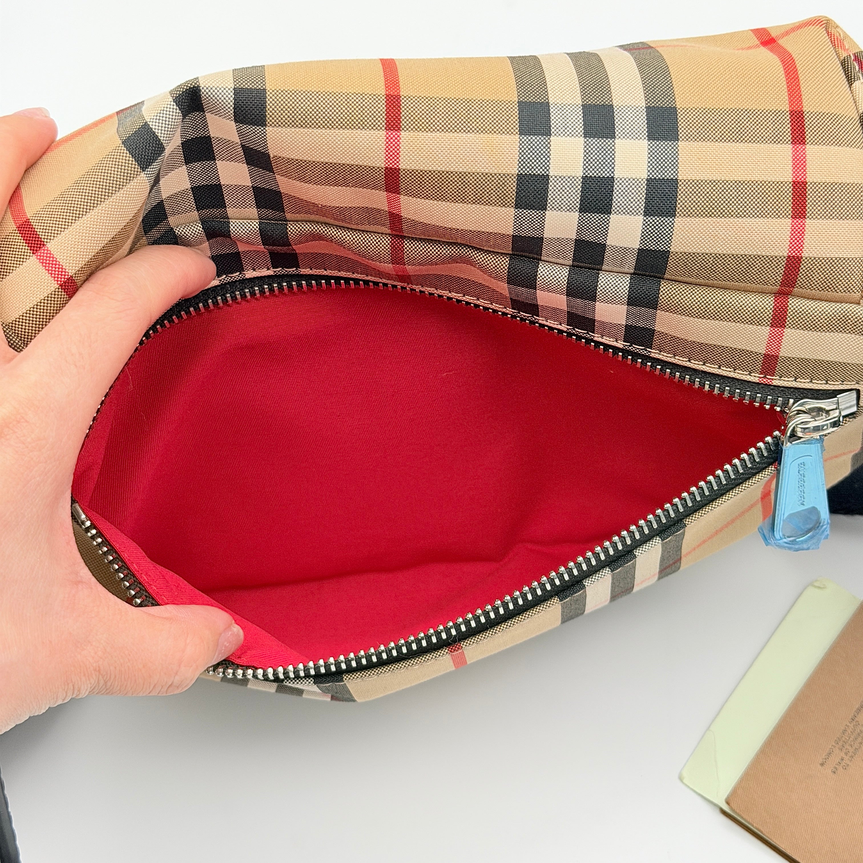 Burberry Nova Check Waist Bag Beige