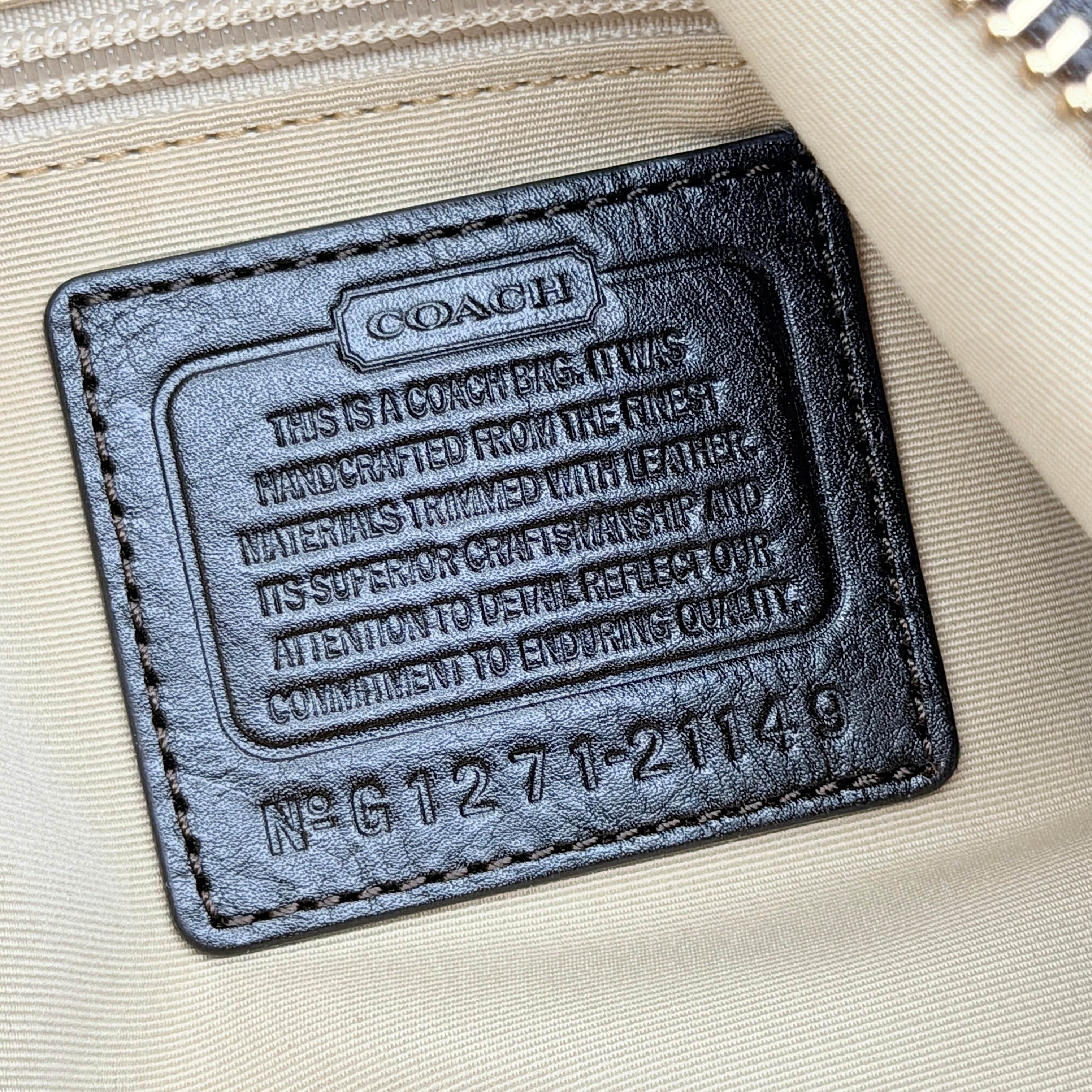 Coach Signature Legacy Hobo Bag Beige/Brown