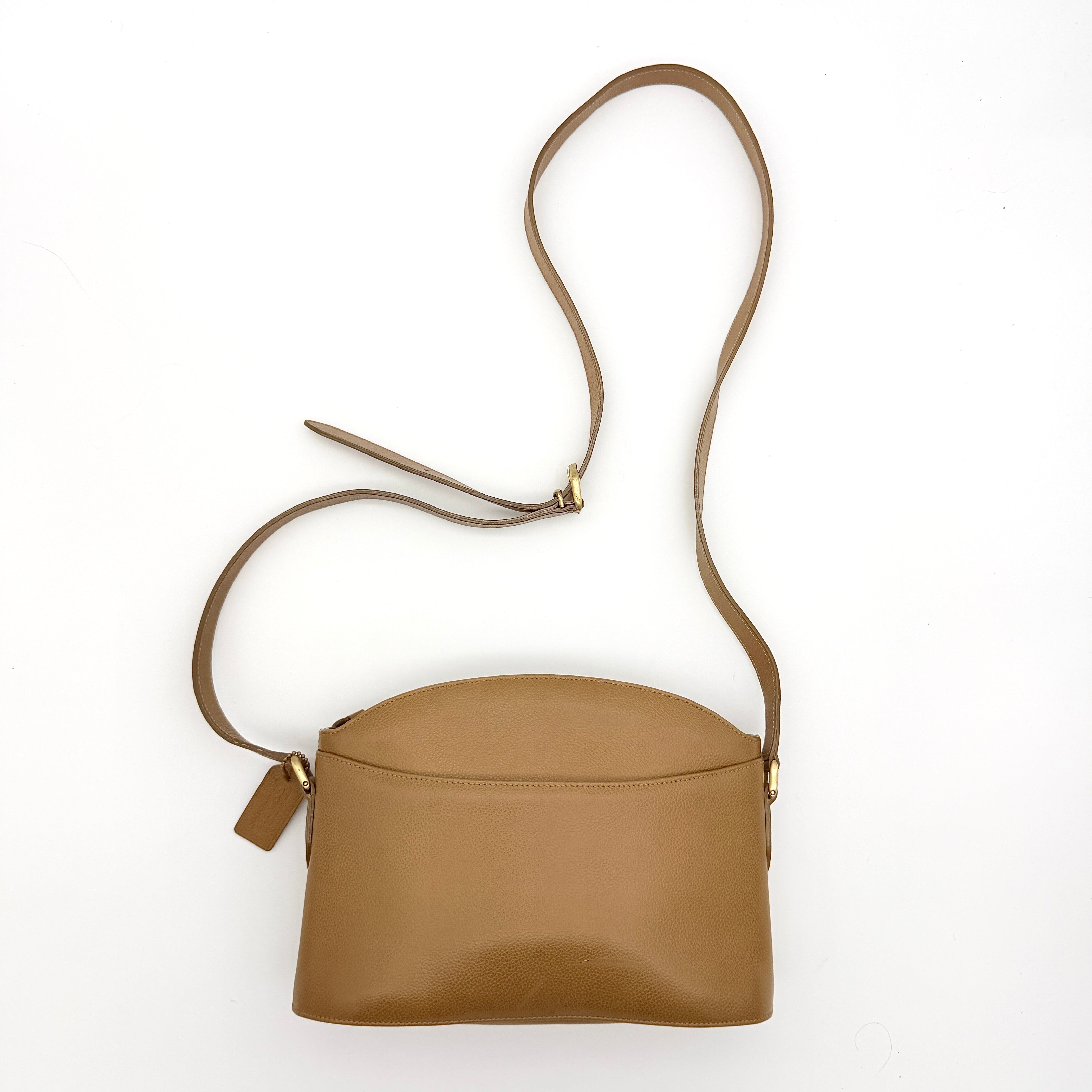 Coach Leather Crossbody Bag Tan