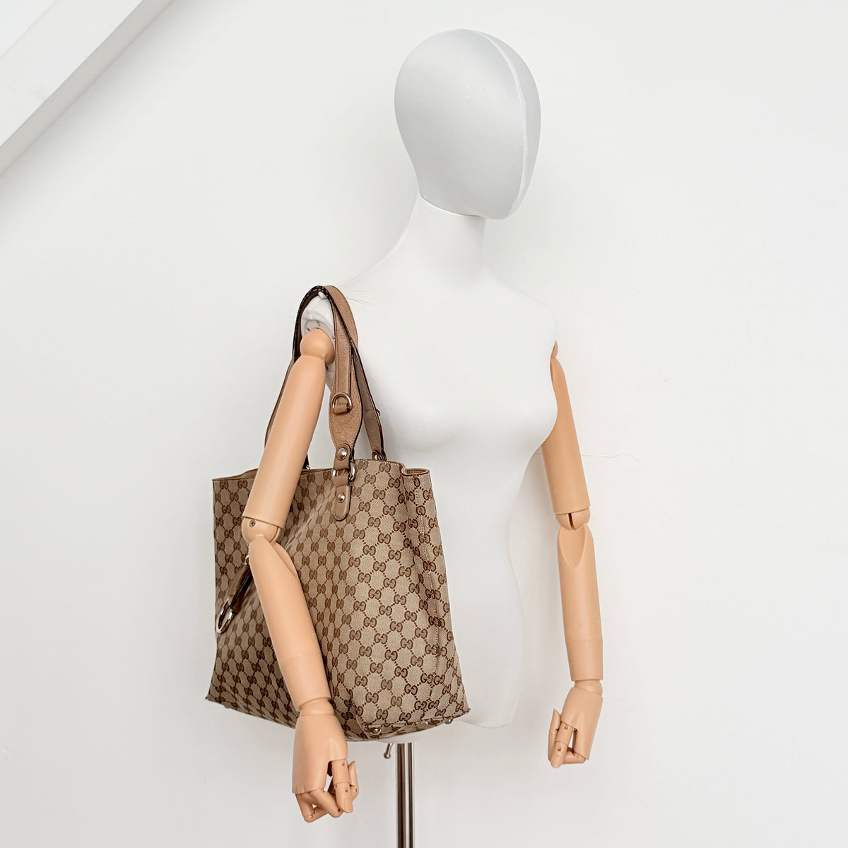 Gucci GG Monogram Icon Bit Shoulder Bag Beige/Brown