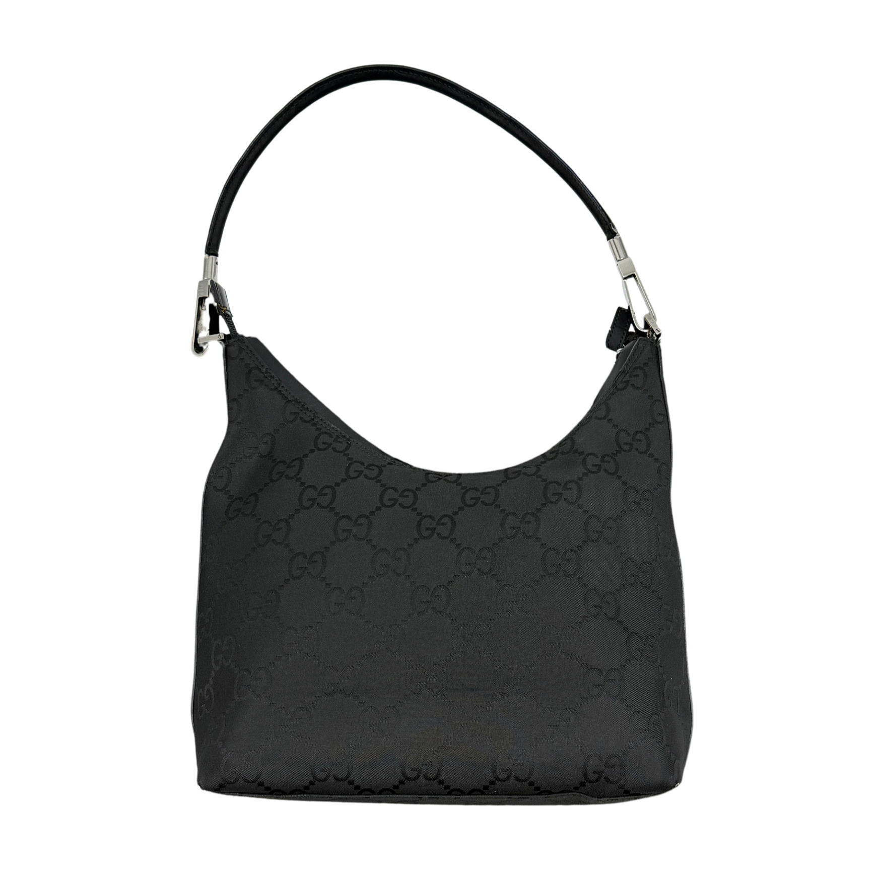 Gucci GG Monogram Nylon Shoulder Bag Black