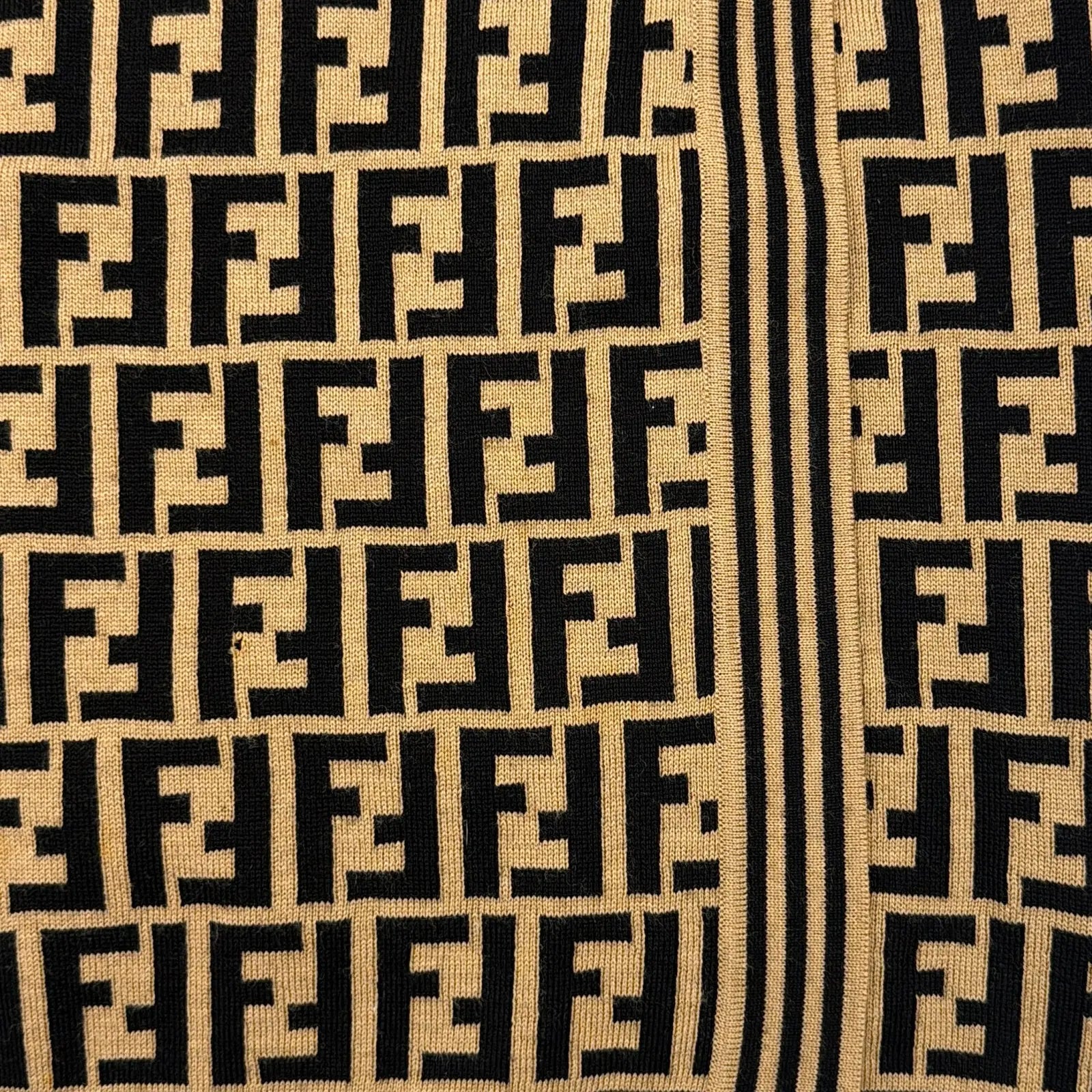 (42) Fendi FF Zucca Wool Skirt Brown
