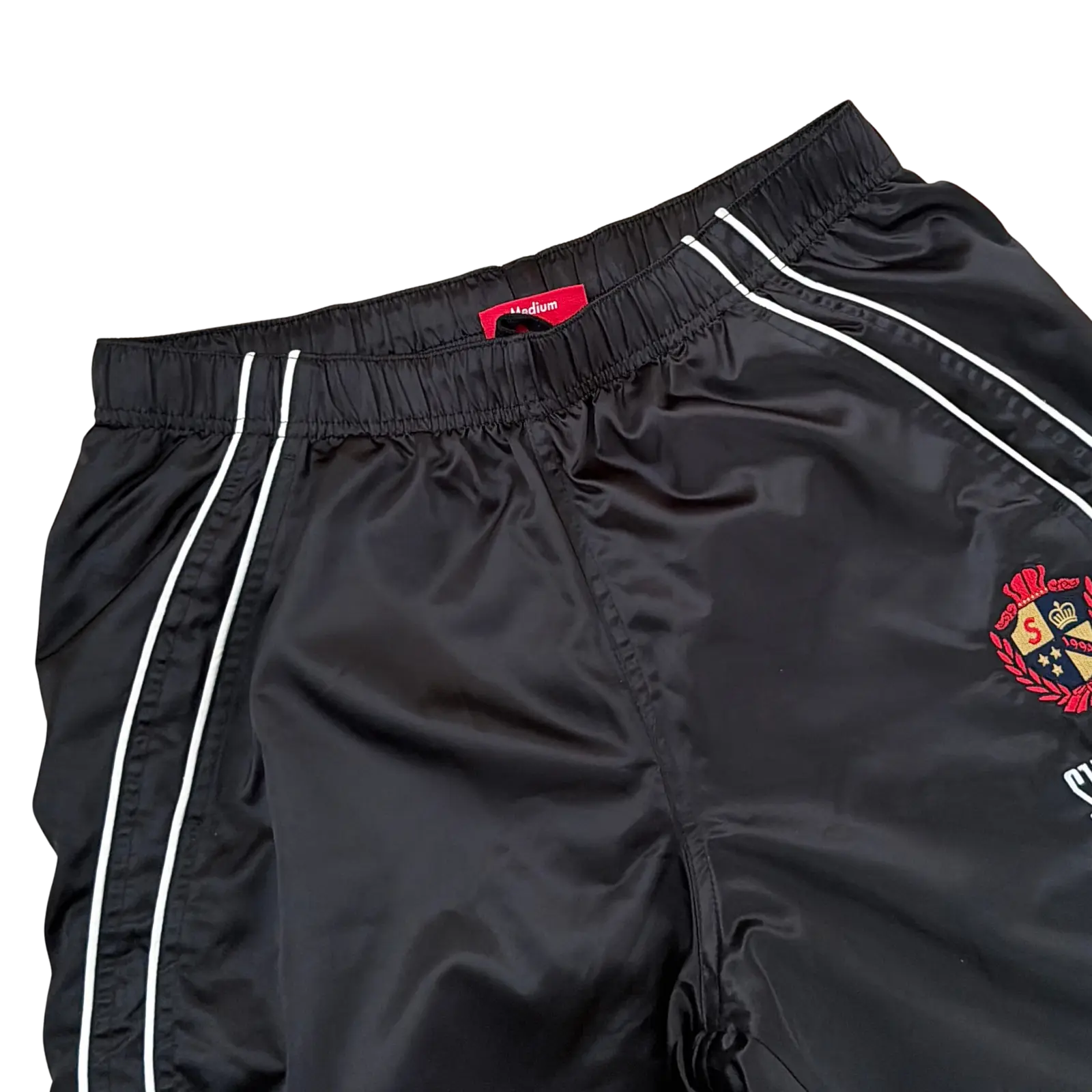 (M) Supreme Satin Track Pant Black (SS25)