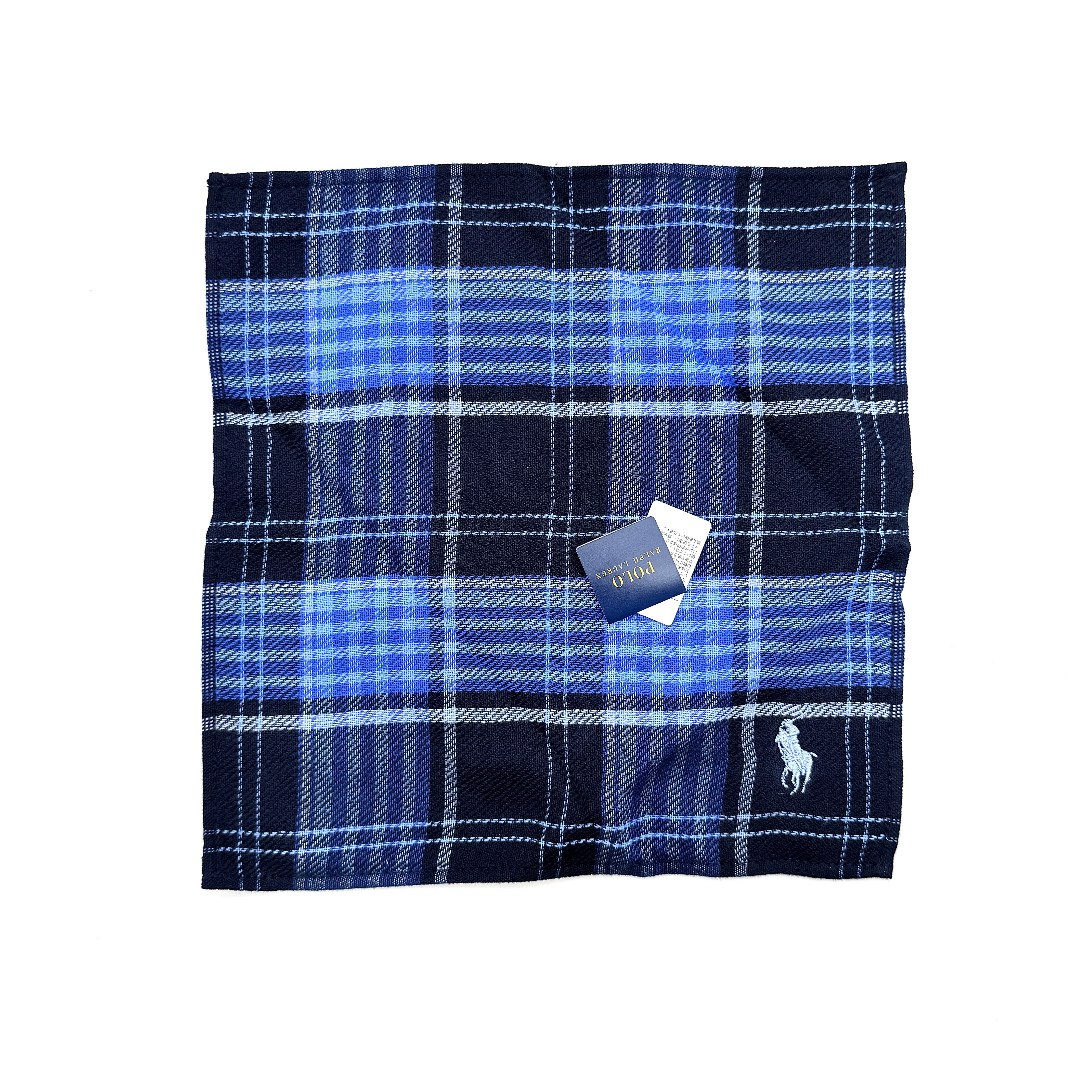 Polo Ralph Lauren Gift Set Navy (Ribbed Socks & Plaid Handkerchief)