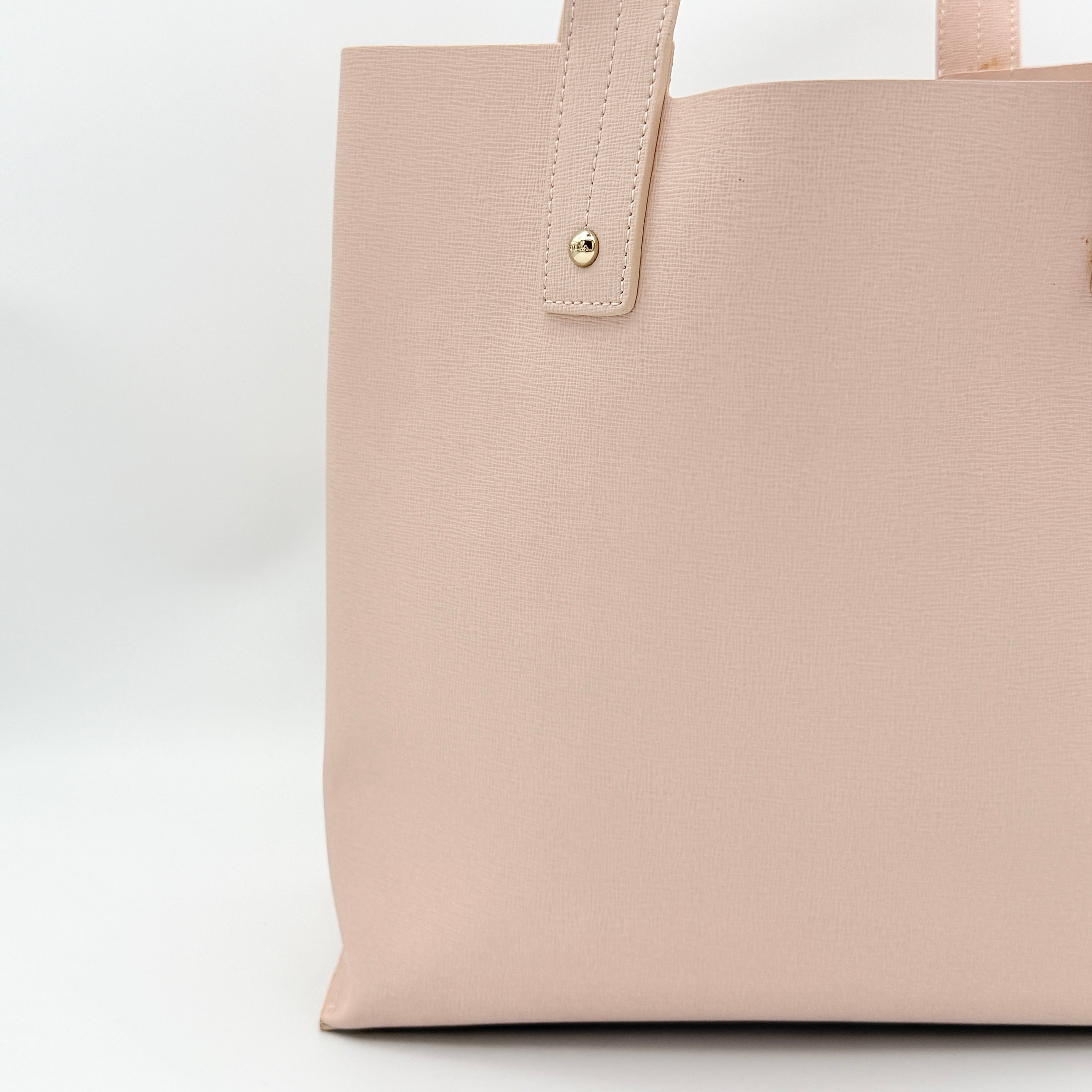 Furla Musa Leather Tote Bag Powder Pink