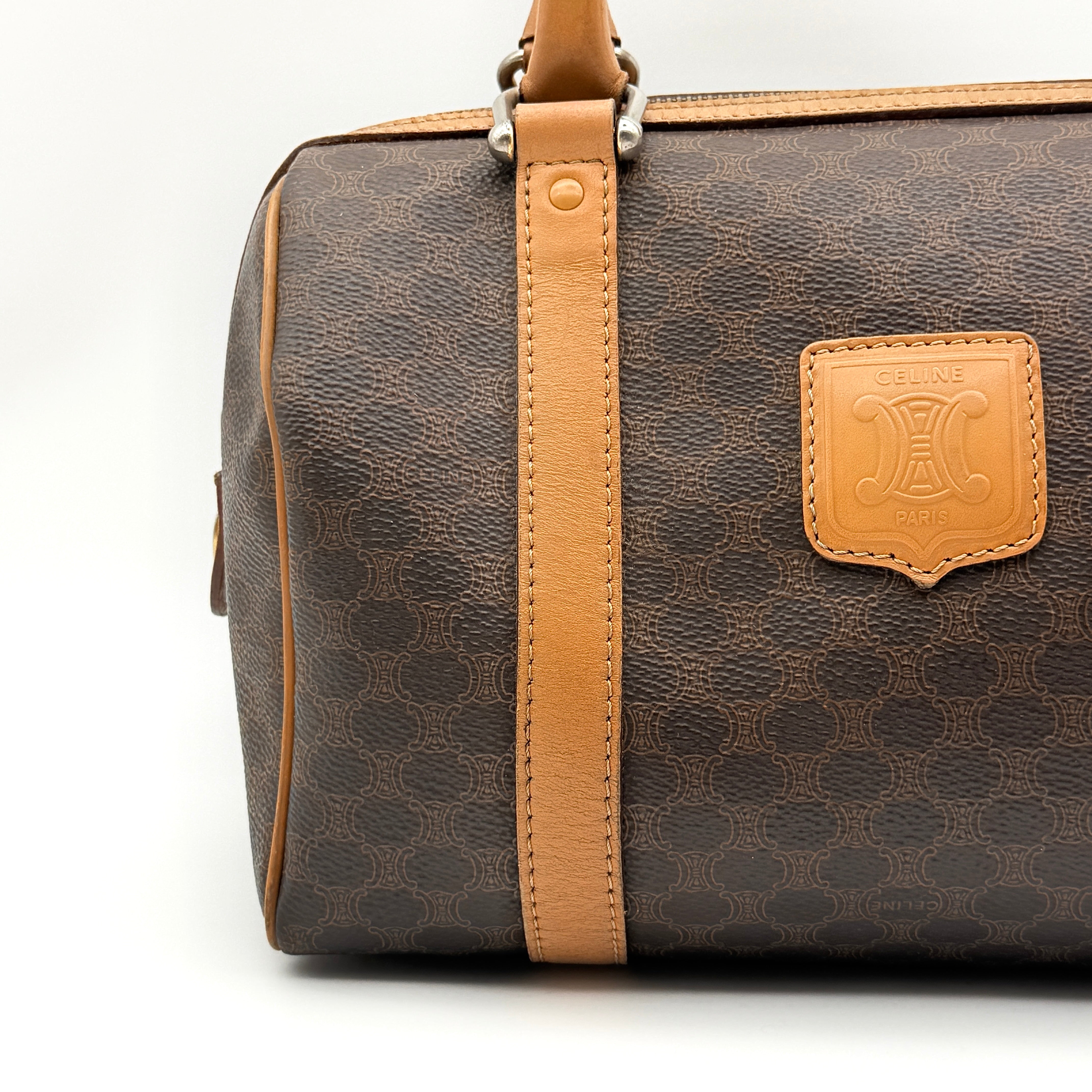 Celine Macadam Boston Bag Brown/Beige