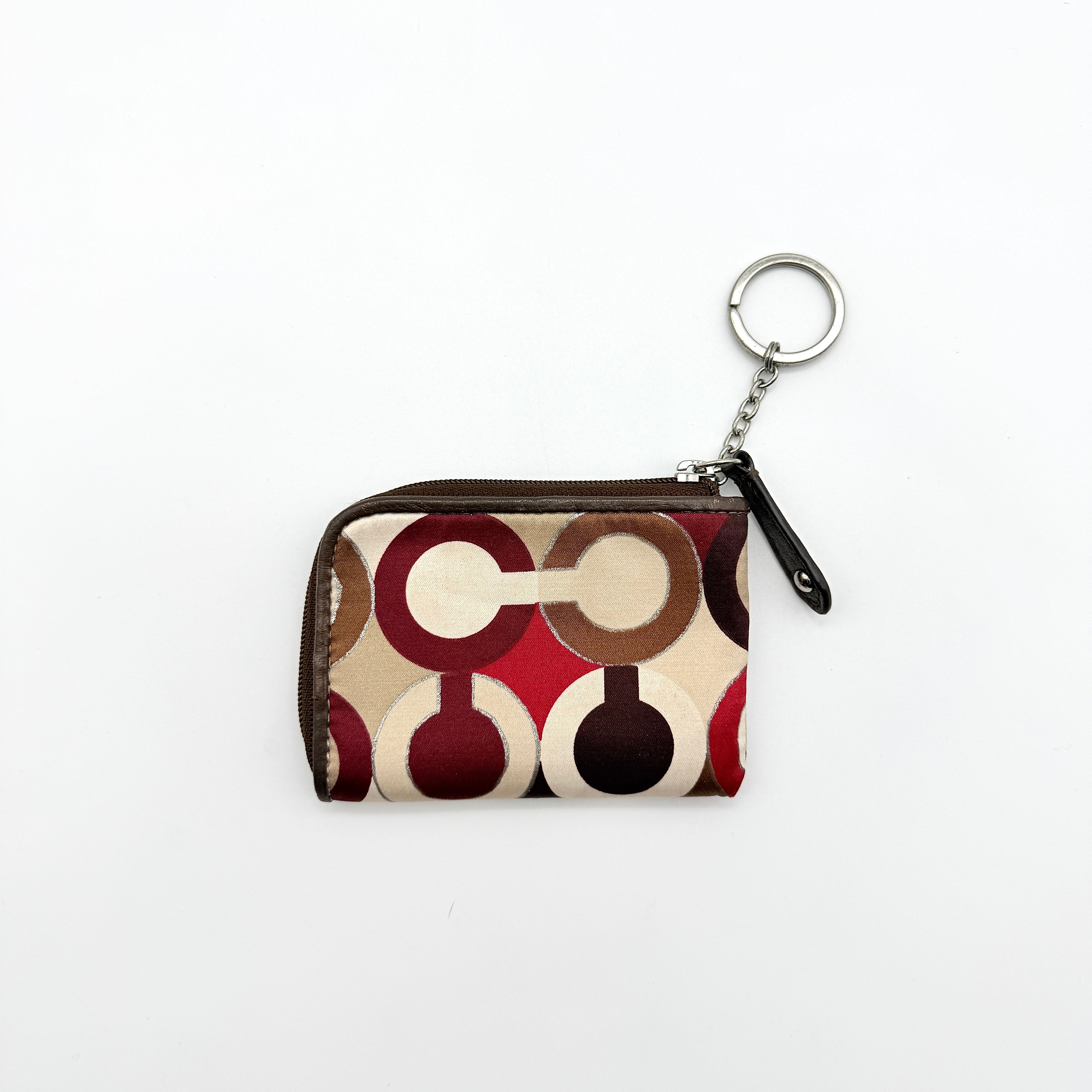 Coach Signature Op Art Coin Case Multicolor