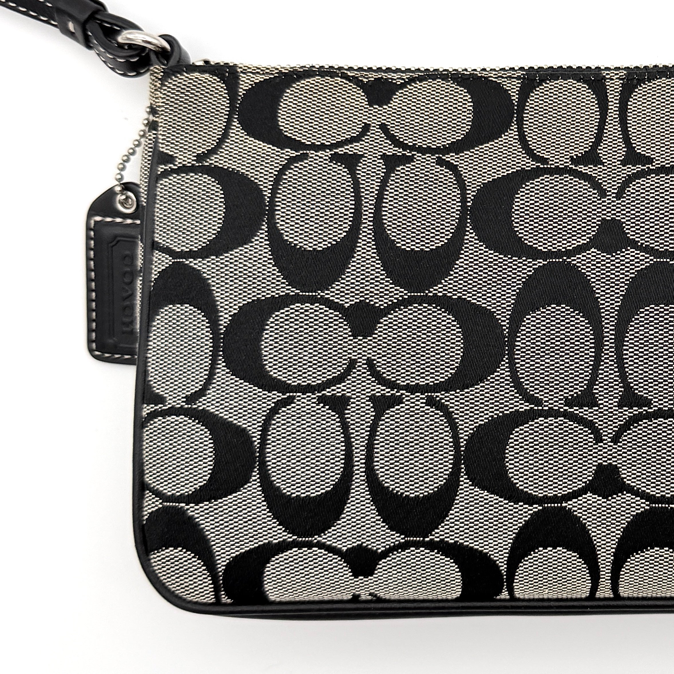 Coach Signature Stripe Crossbody Bag Grey/Black