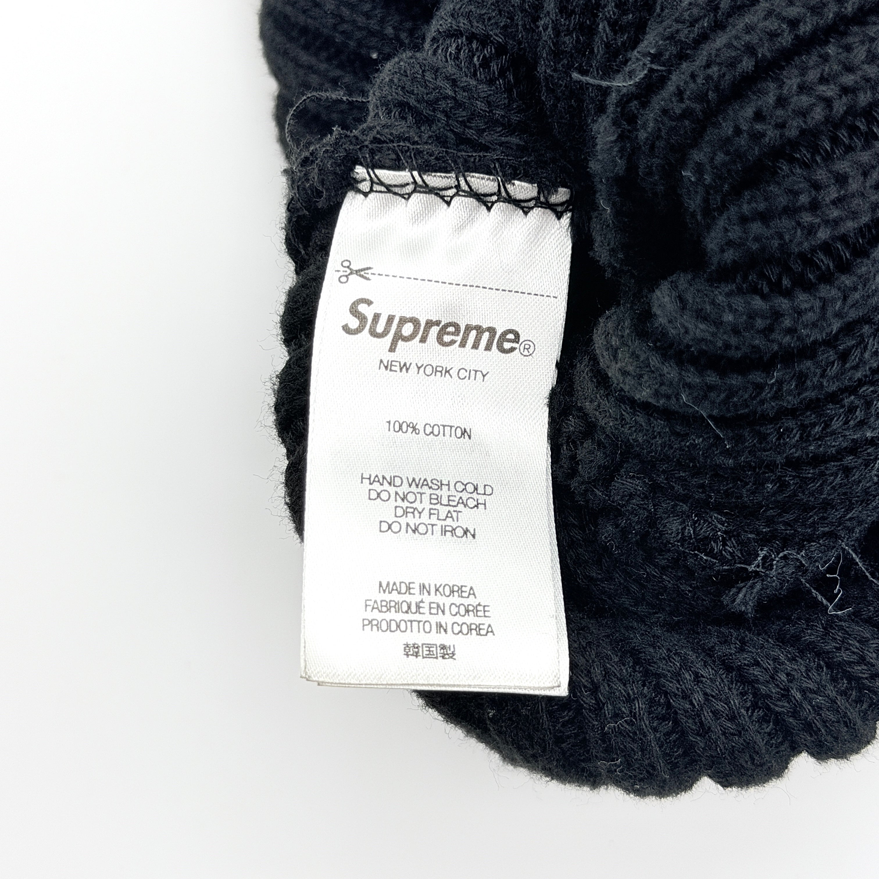 Supreme Overdyed Beanie Black