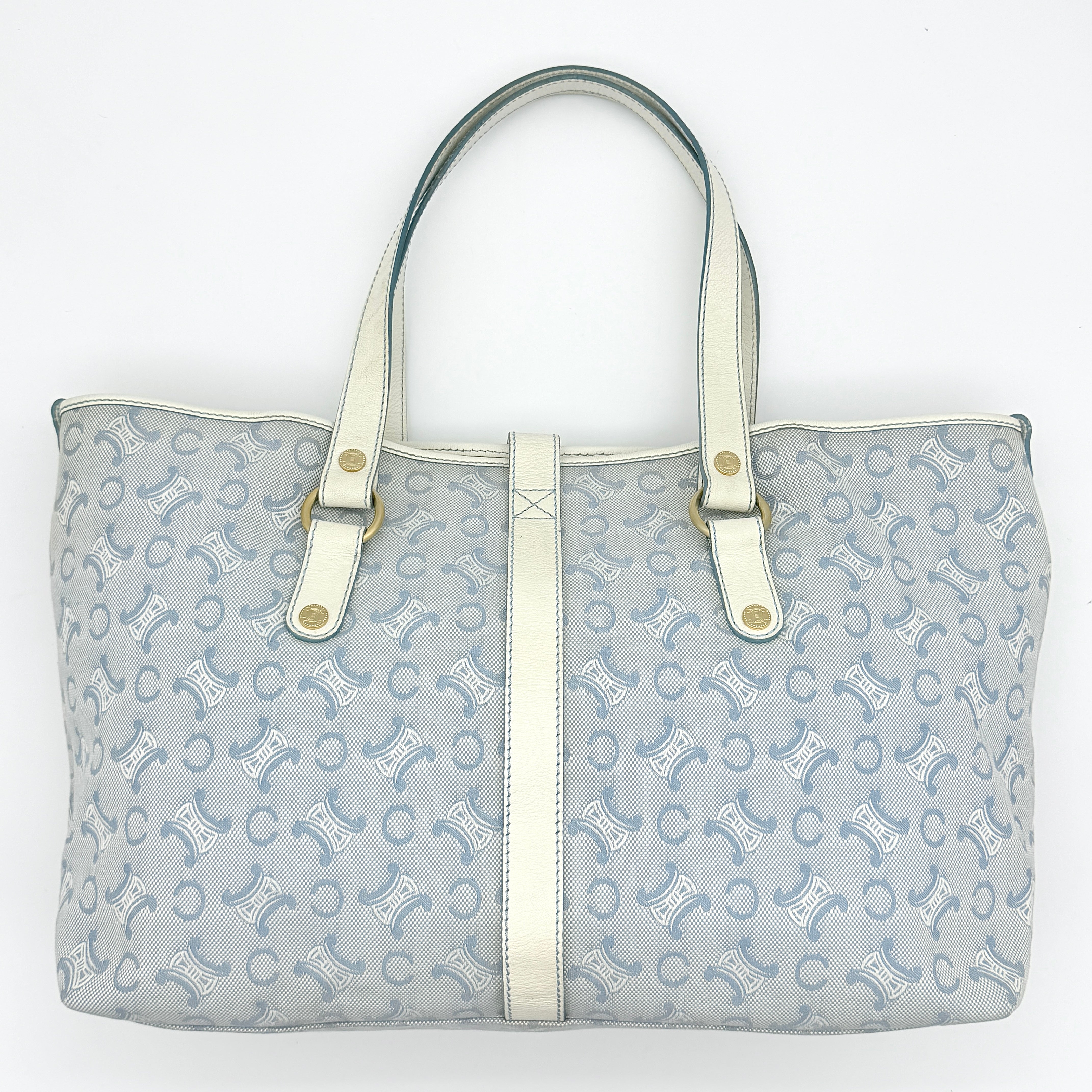 Celine C Macadam Shoulder Bag Blue/White