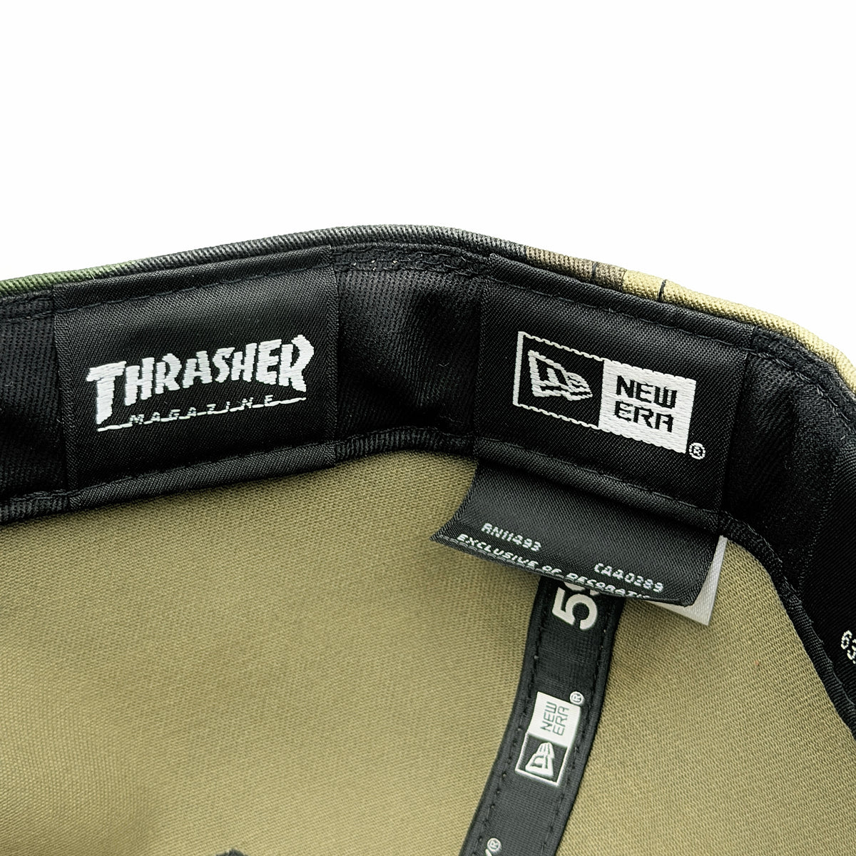 Thrasher Magazine Outlined Snapback Cap Camo Green