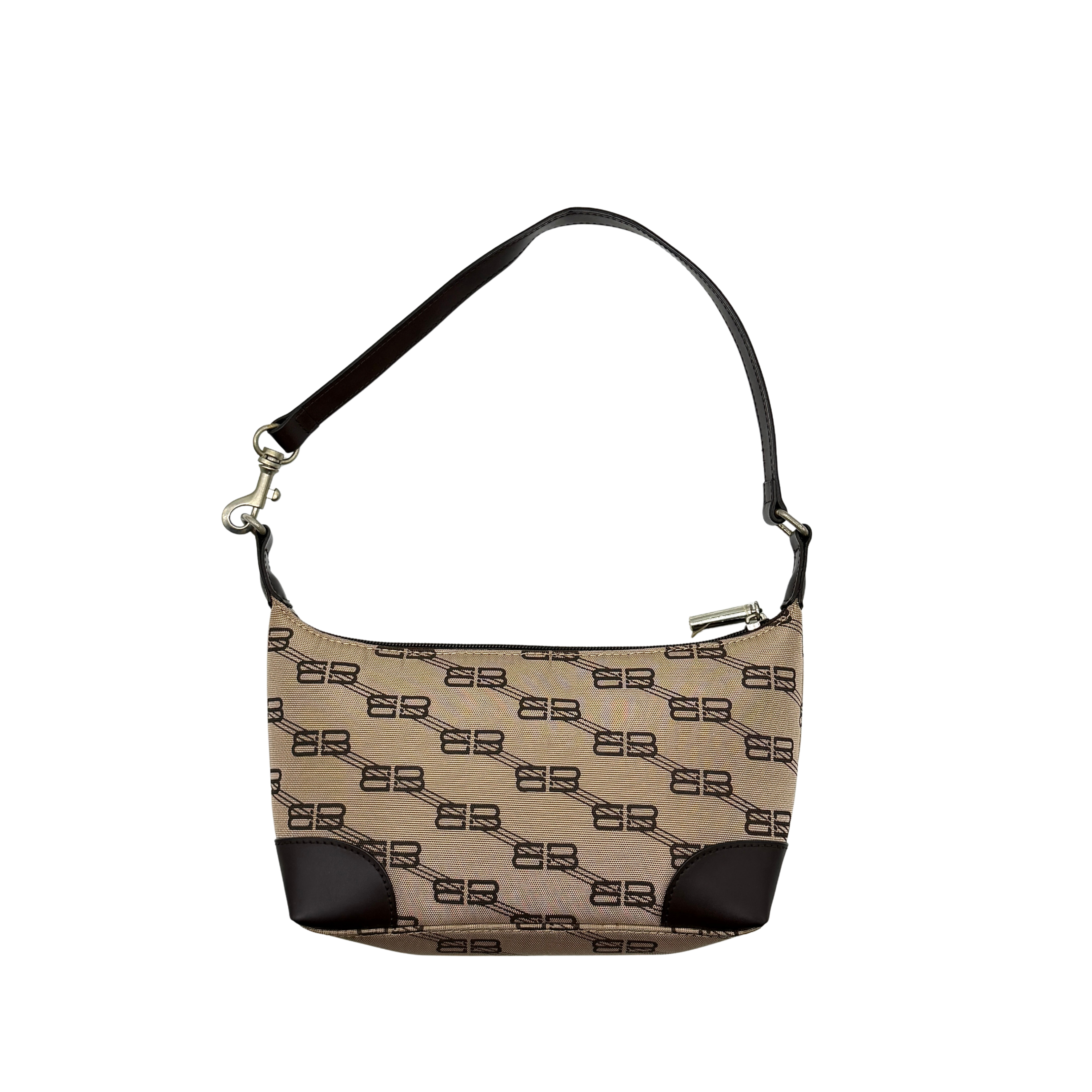 Balenciaga BB Print Shoulder Bag Brown/Black