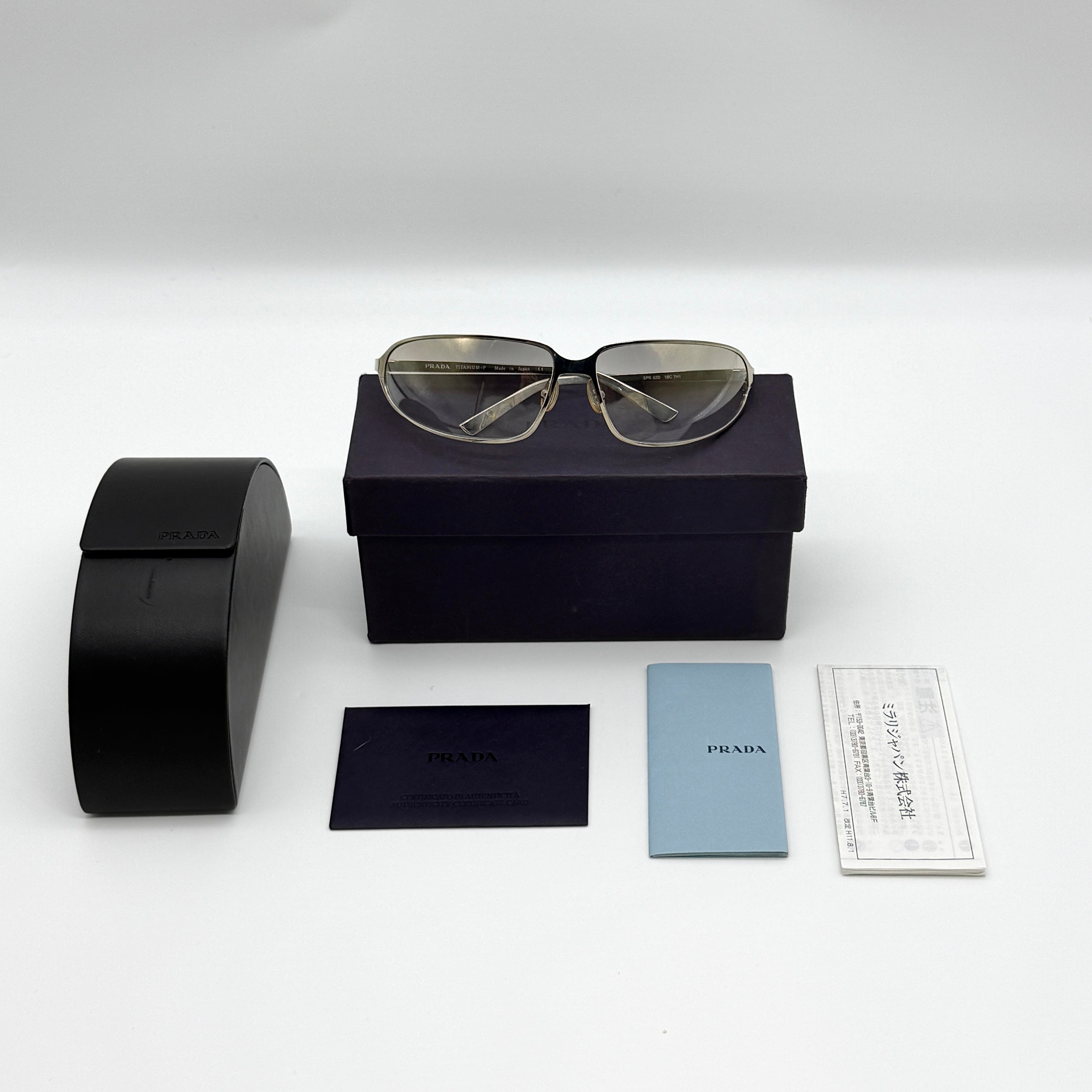 Prada Titanium Vintage Sunglasses Silver