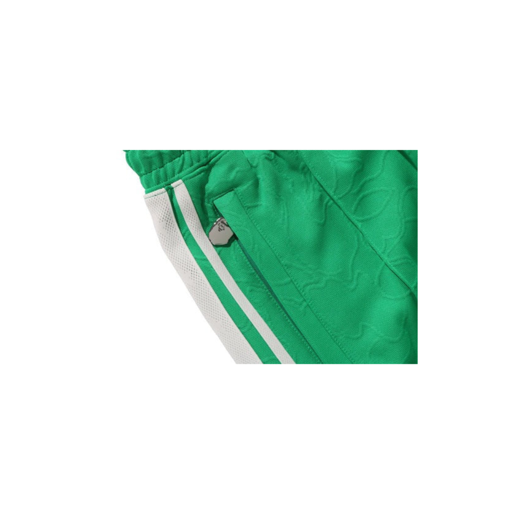 BAPE Line Camo Jacquard Loose Fit Sweatpants Green