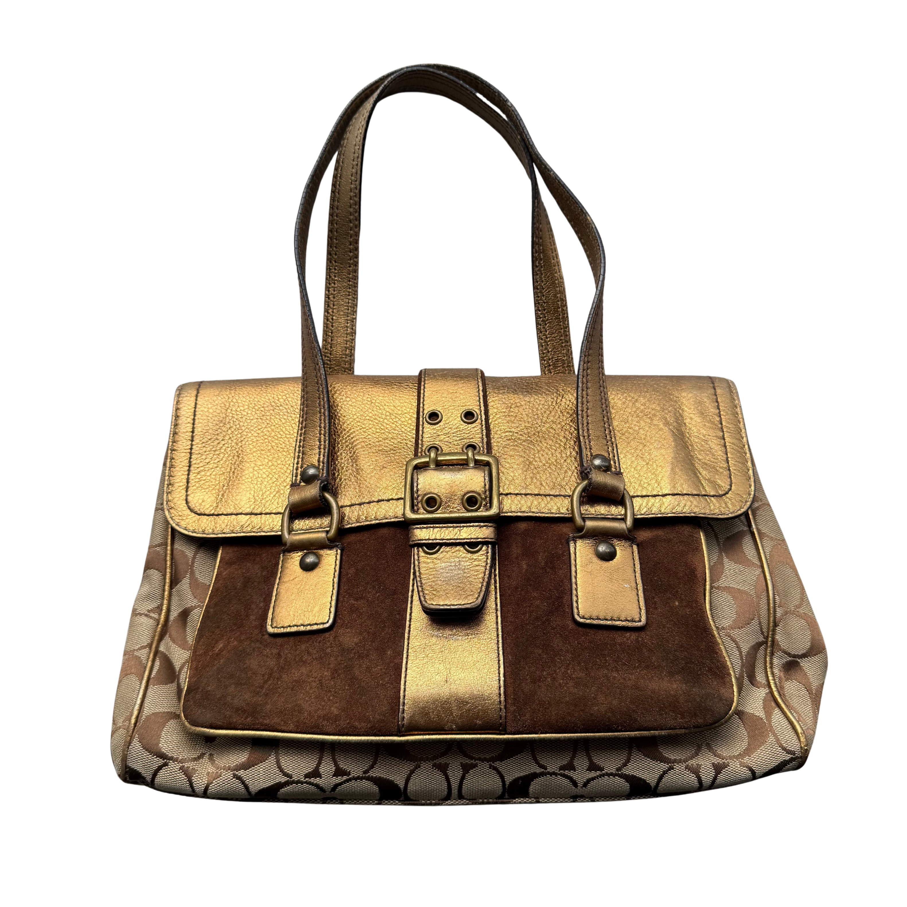 Coach 1498 Special Edition Fall 2004 ShoulderBag Gold/Beige