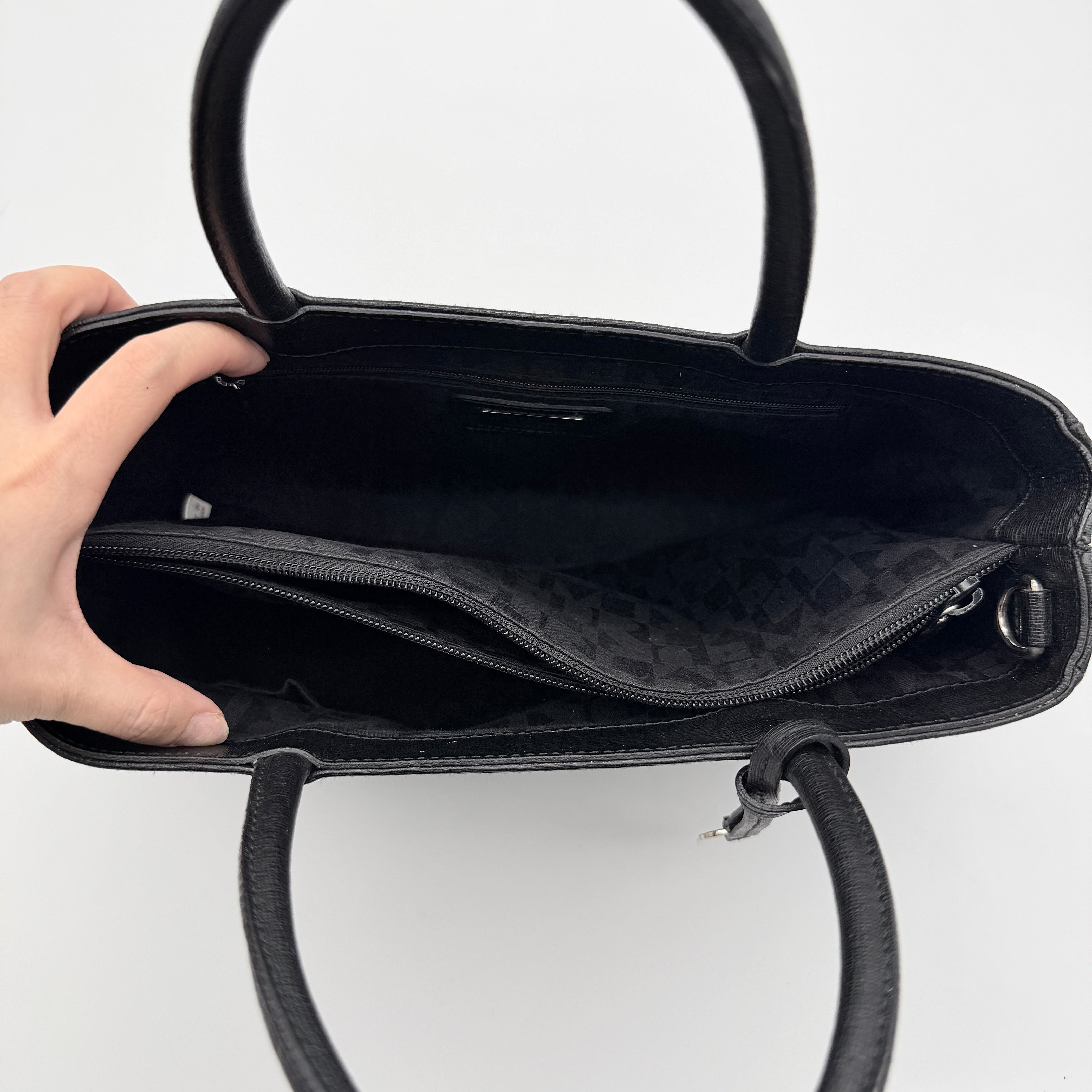 Furla Leather Tote Bag Black