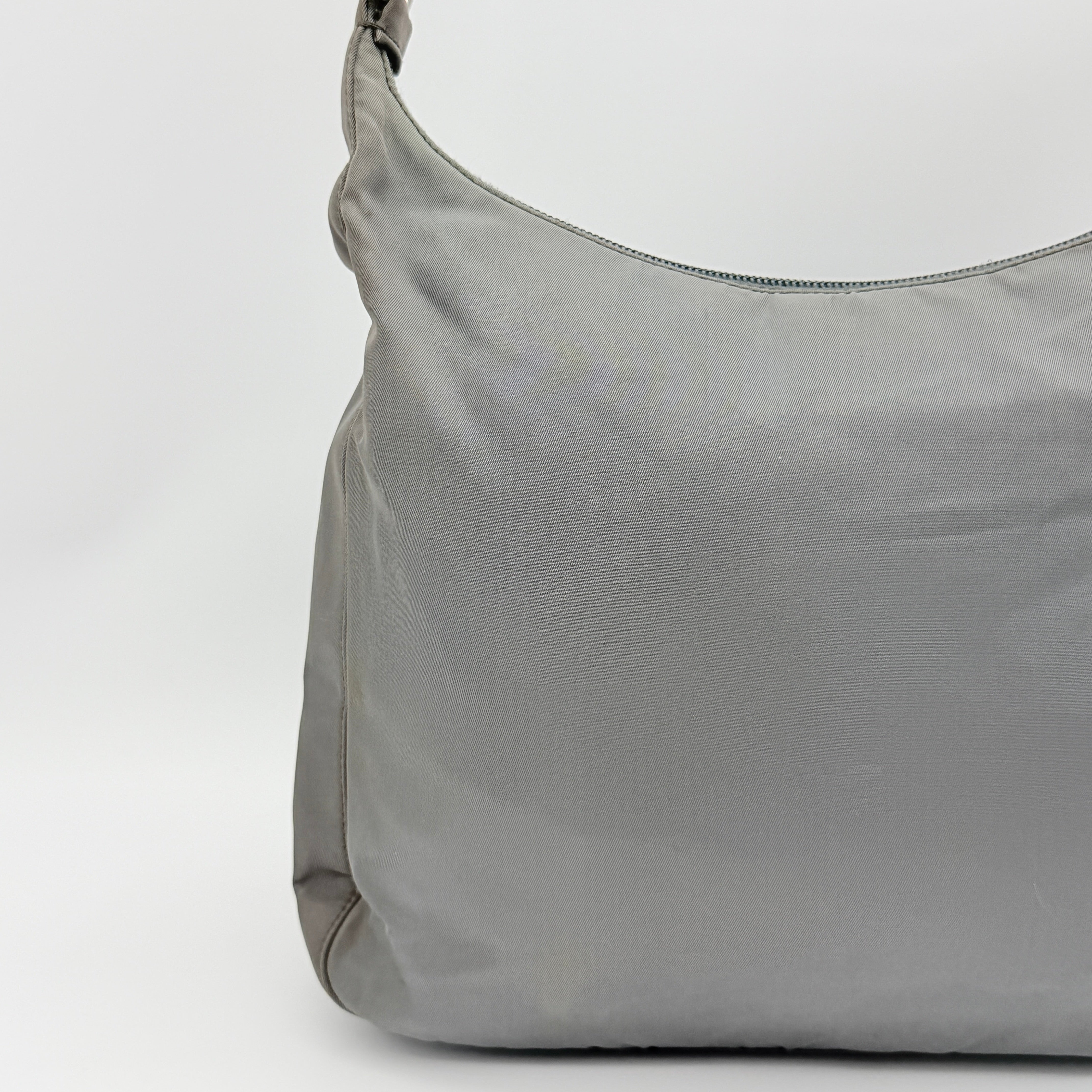 Prada Tessuto Nylon One Shoulder Bag Grey