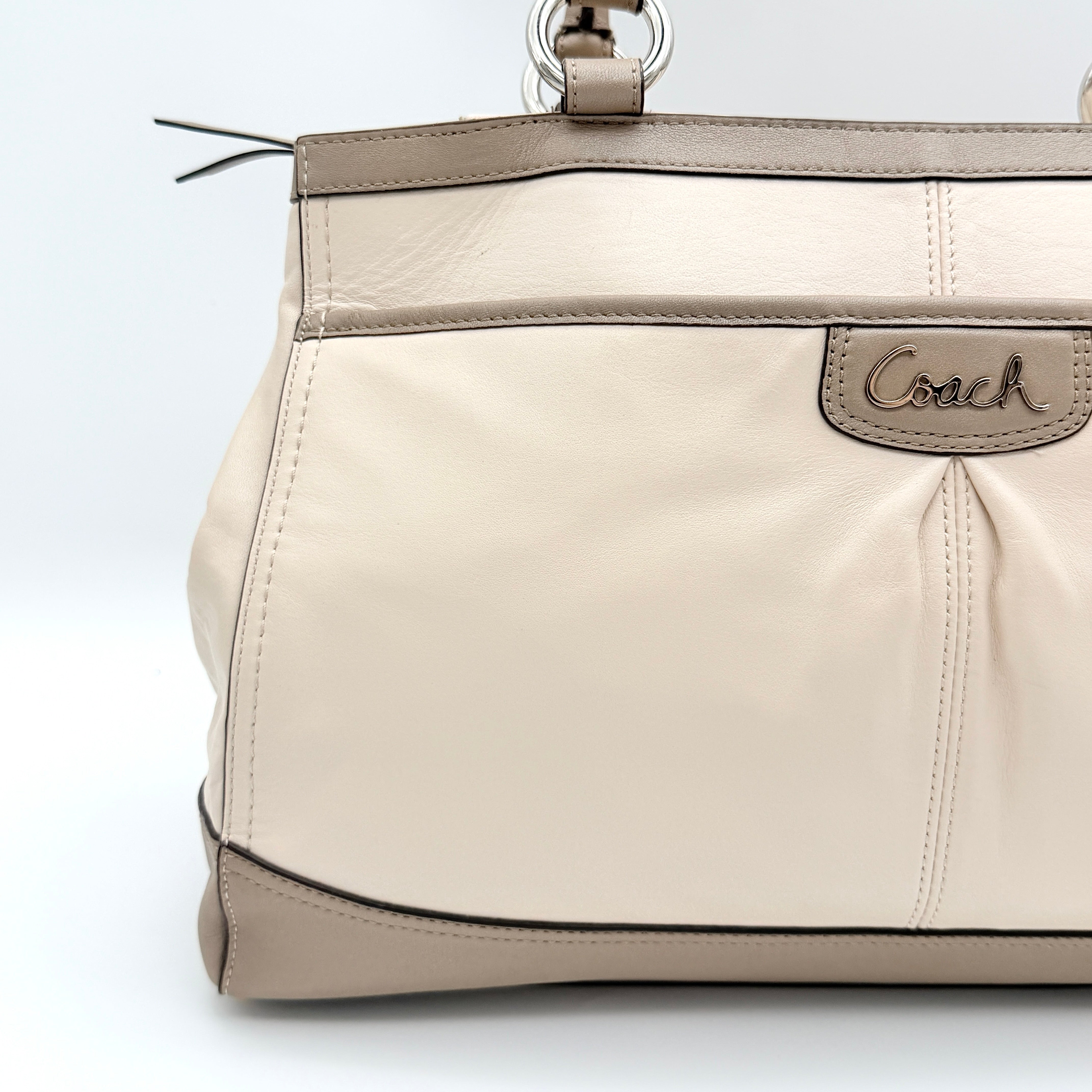 Coach Park Carryall Shoulder Bag Cream/Grey