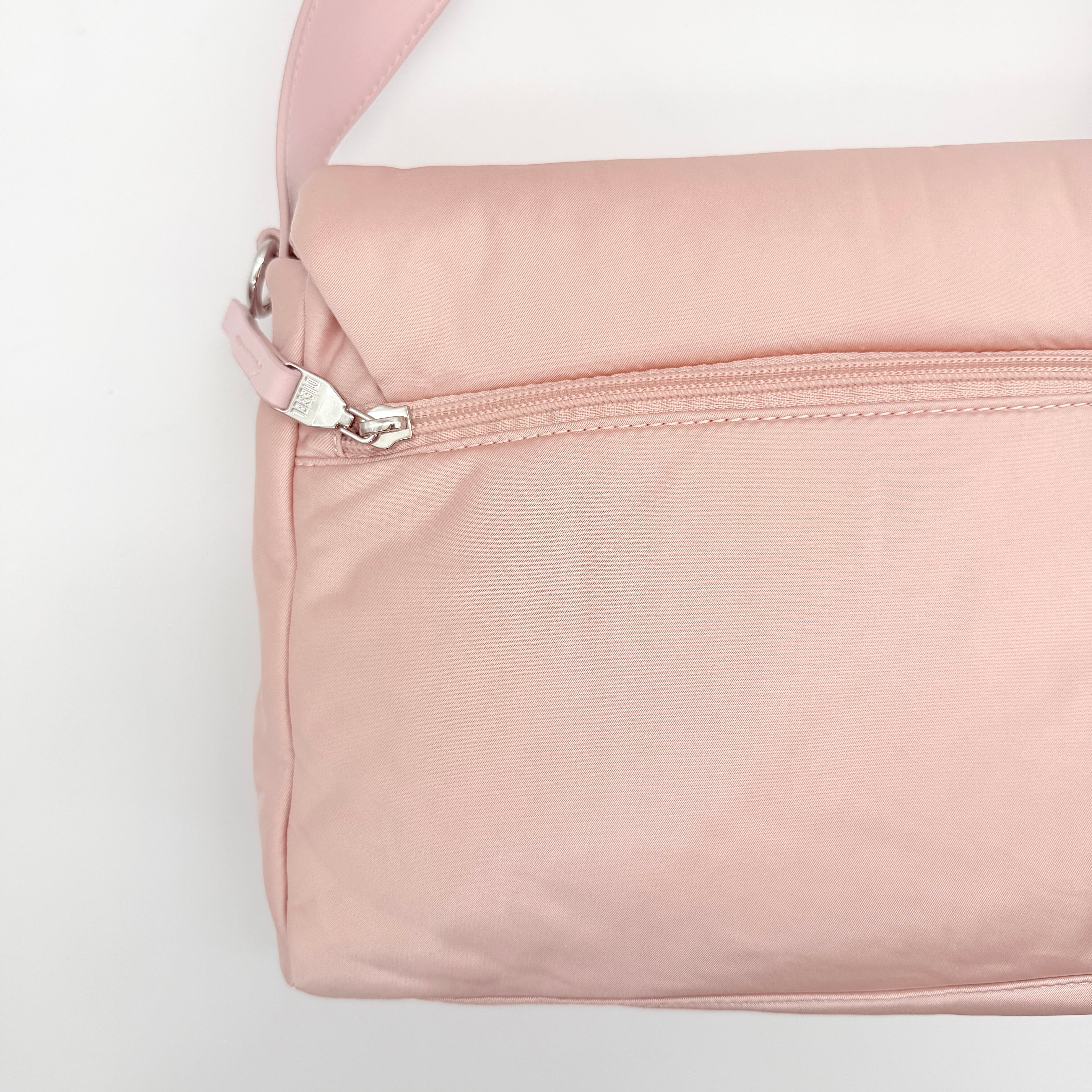 Diesel 2Way Embroidered Padded Shoulder Bag Pink
