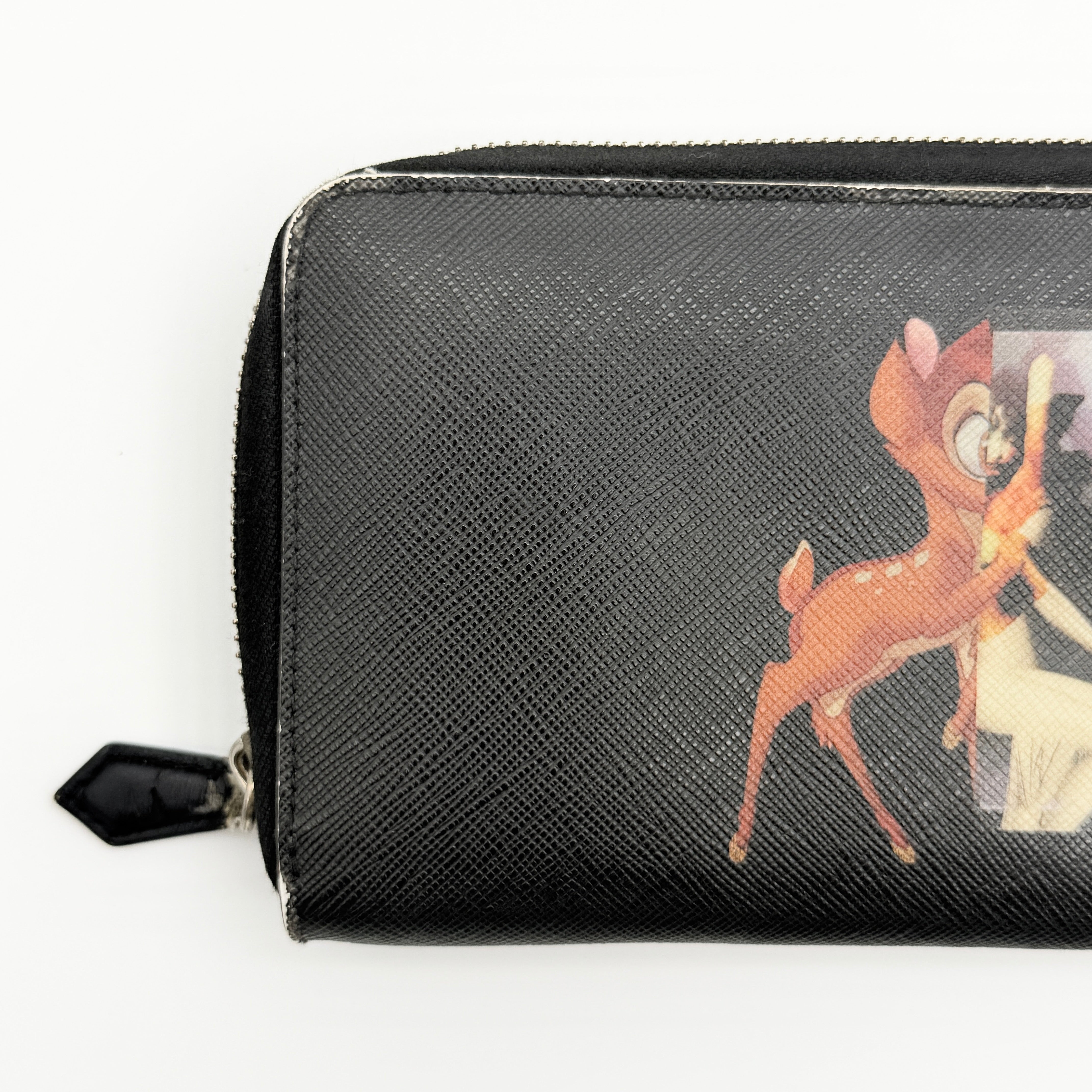 Givenchy Bambi Zip-Around Long Wallet Black