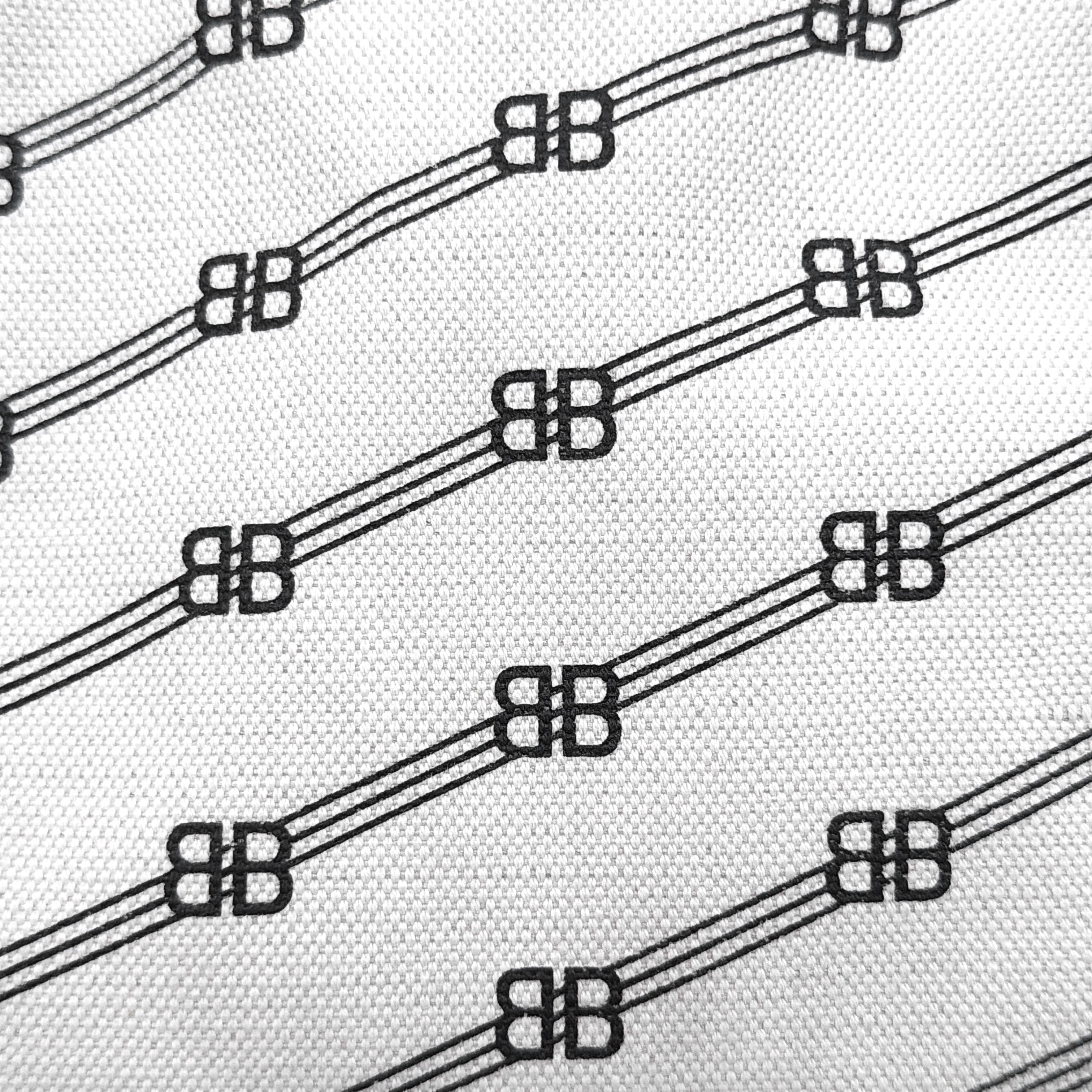 Balenciaga BB Navy Cabas Hobo Tote Bag Black/Cream