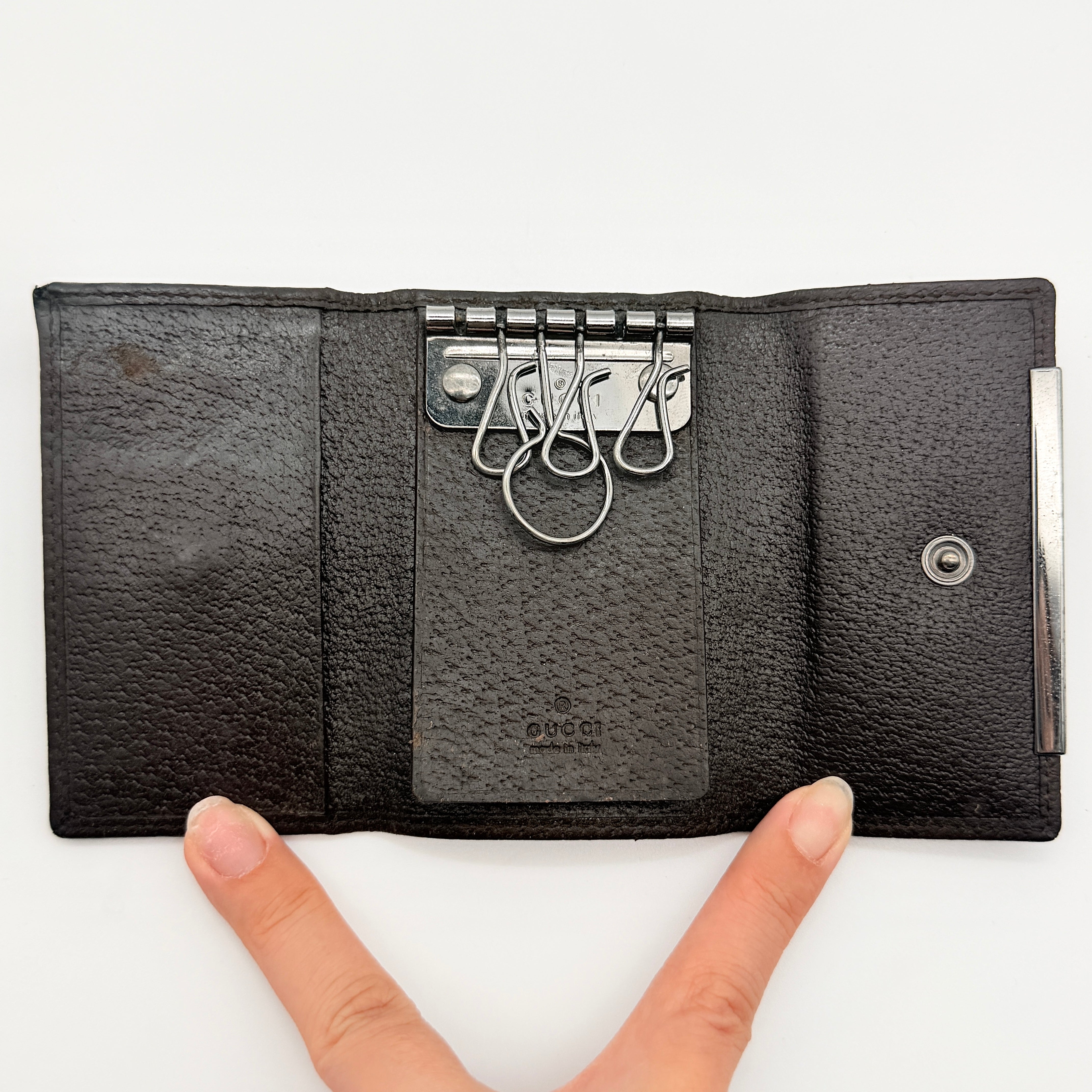 Gucci GG Monogram Key Case Beige/Brown