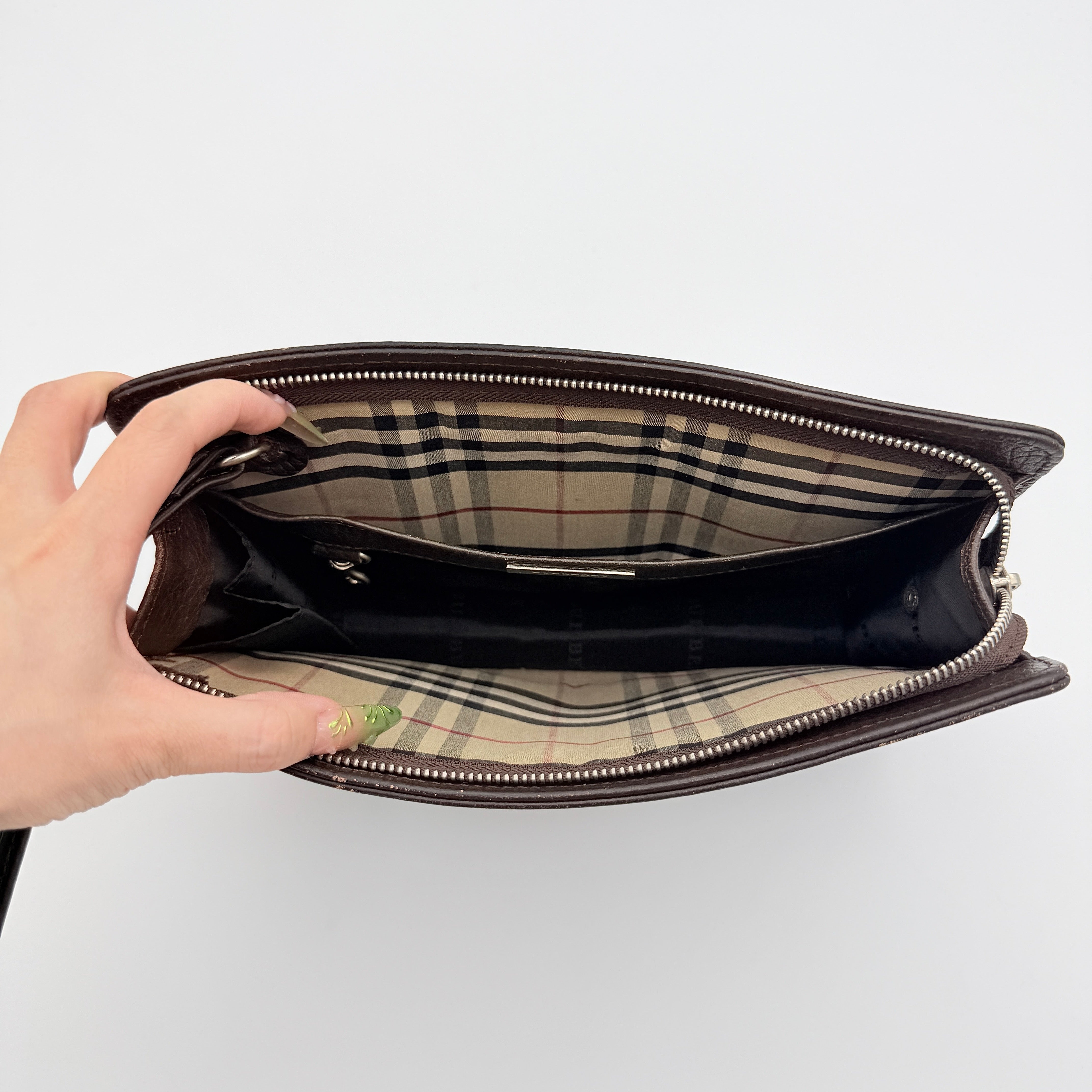 Burberry Nova Check Clutch Bag Brown/Beige
