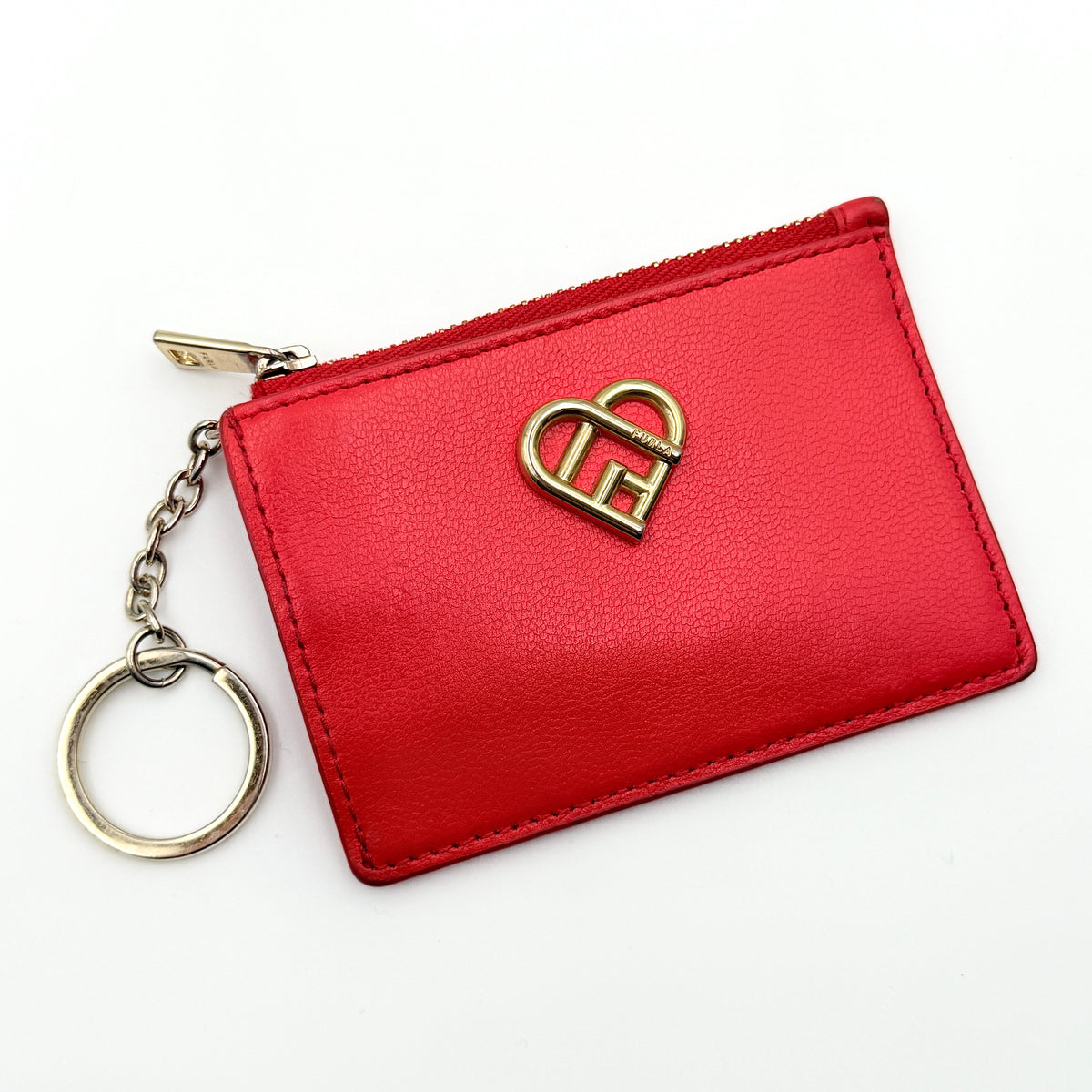 Furla My Joy Keyring Card Case Red