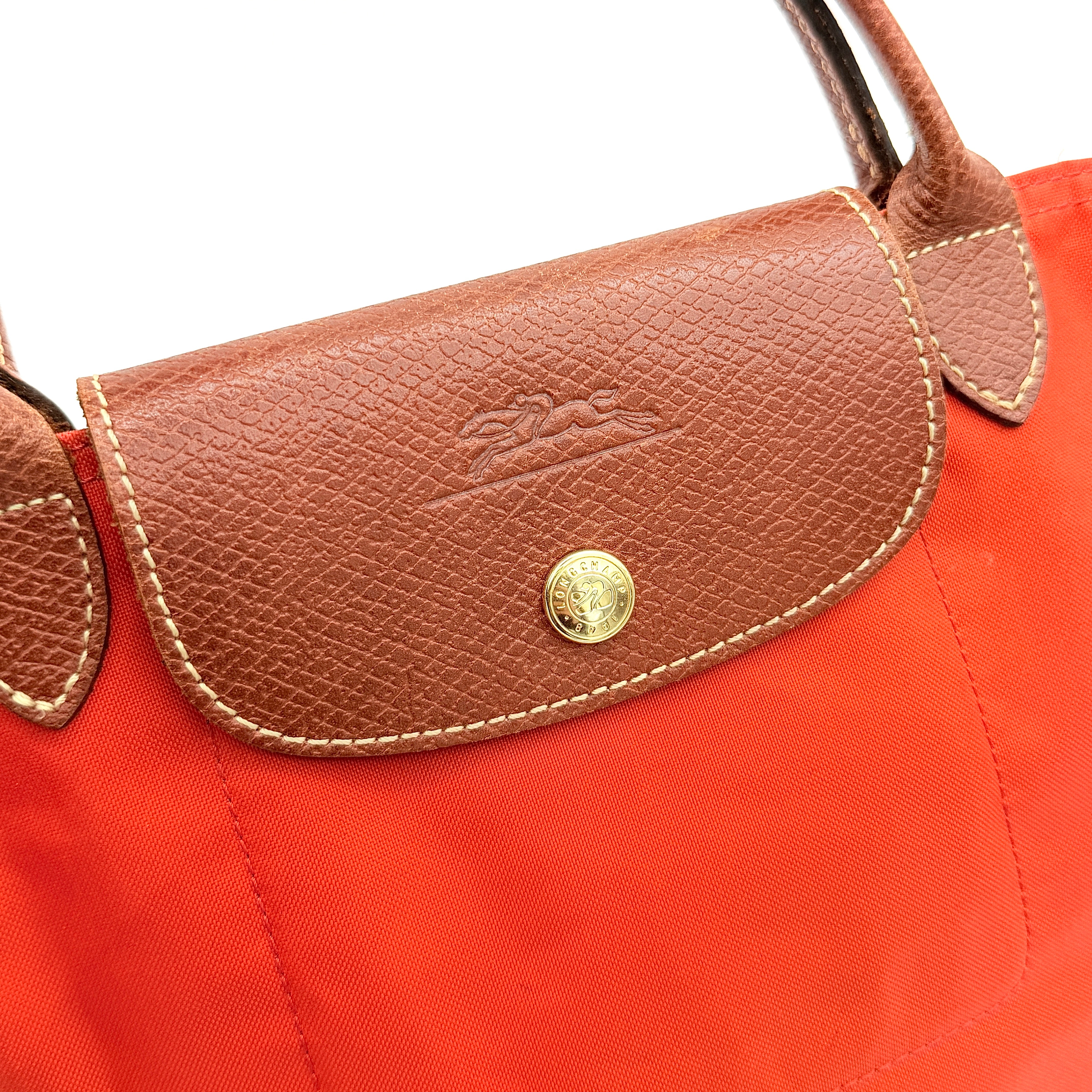 Longchamp Le Pliage Original Tote Bag Red/Brown