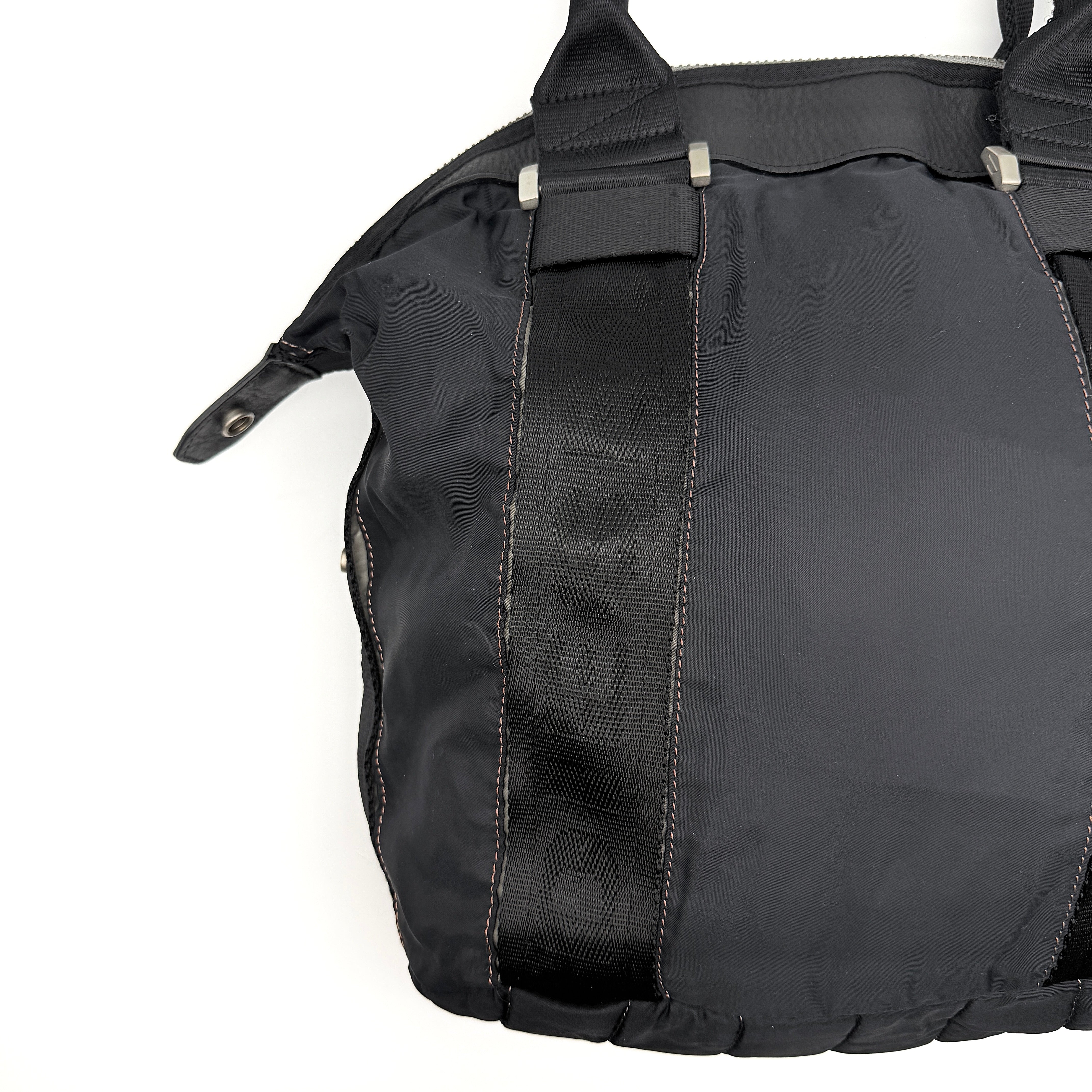 Diesel Y2K Nylon Shoulder Bag Black
