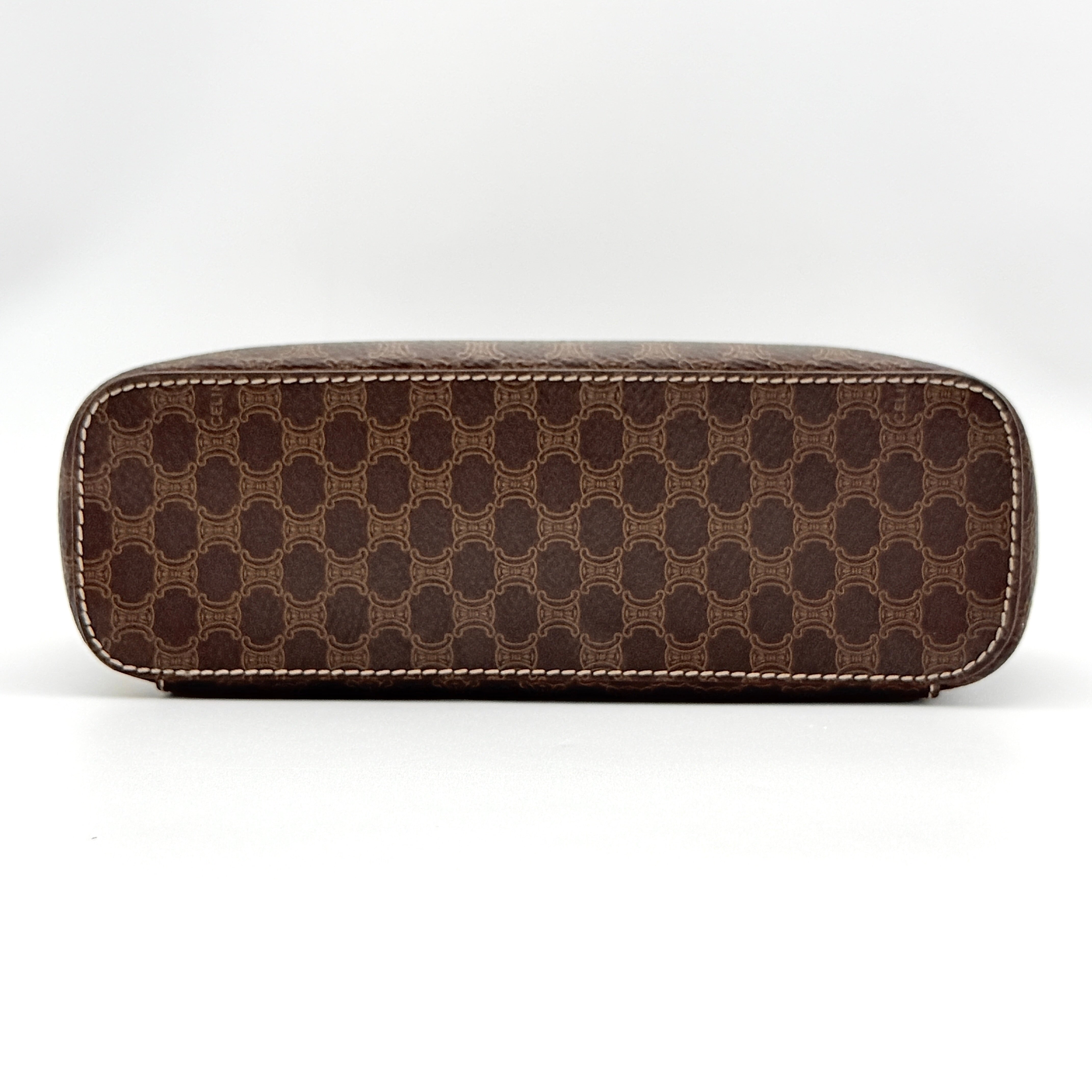 Celine Triomphe Macadam Vanity Bag Brown