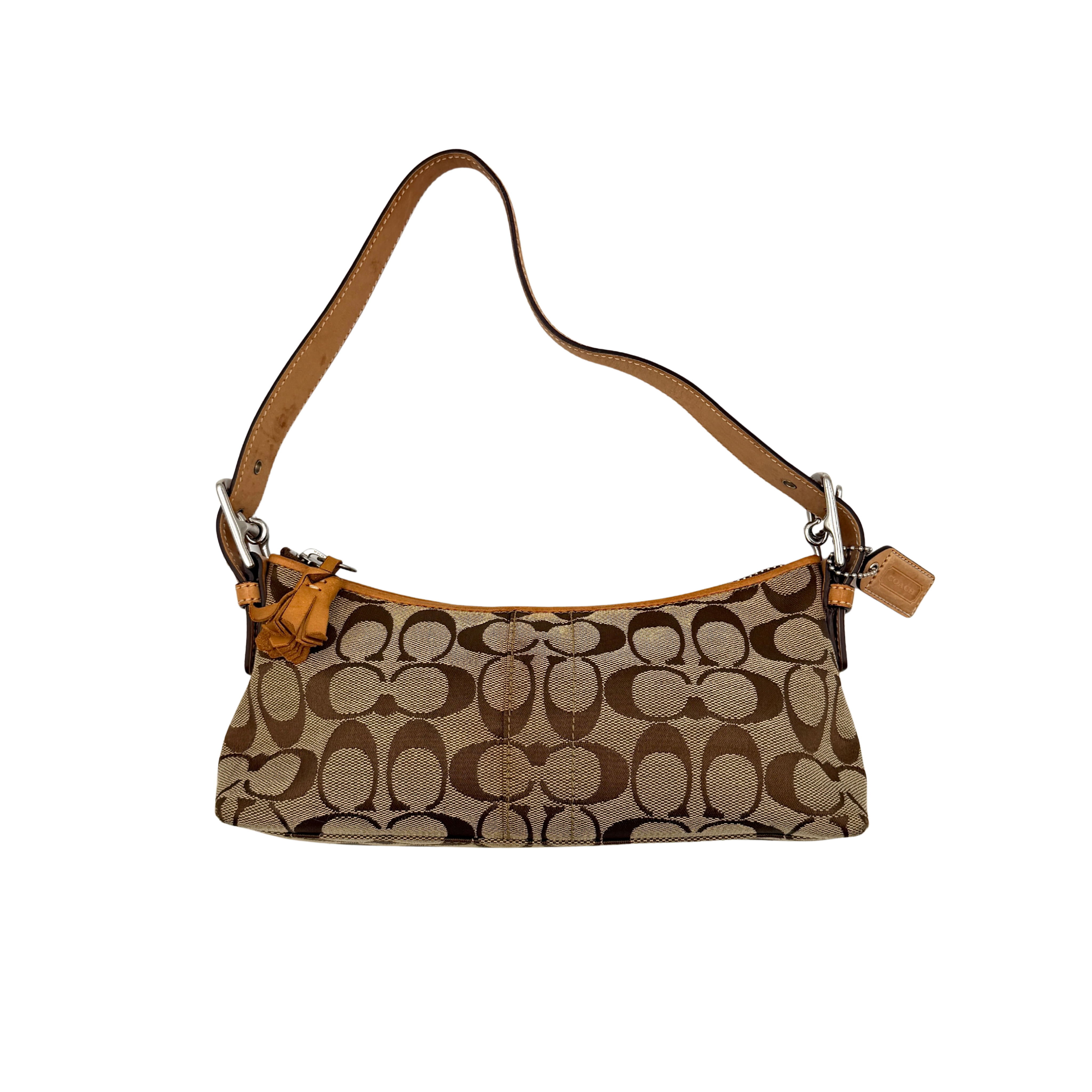 Coach Y2K Hamptons Demi Baguette Shoulder Bag Beige