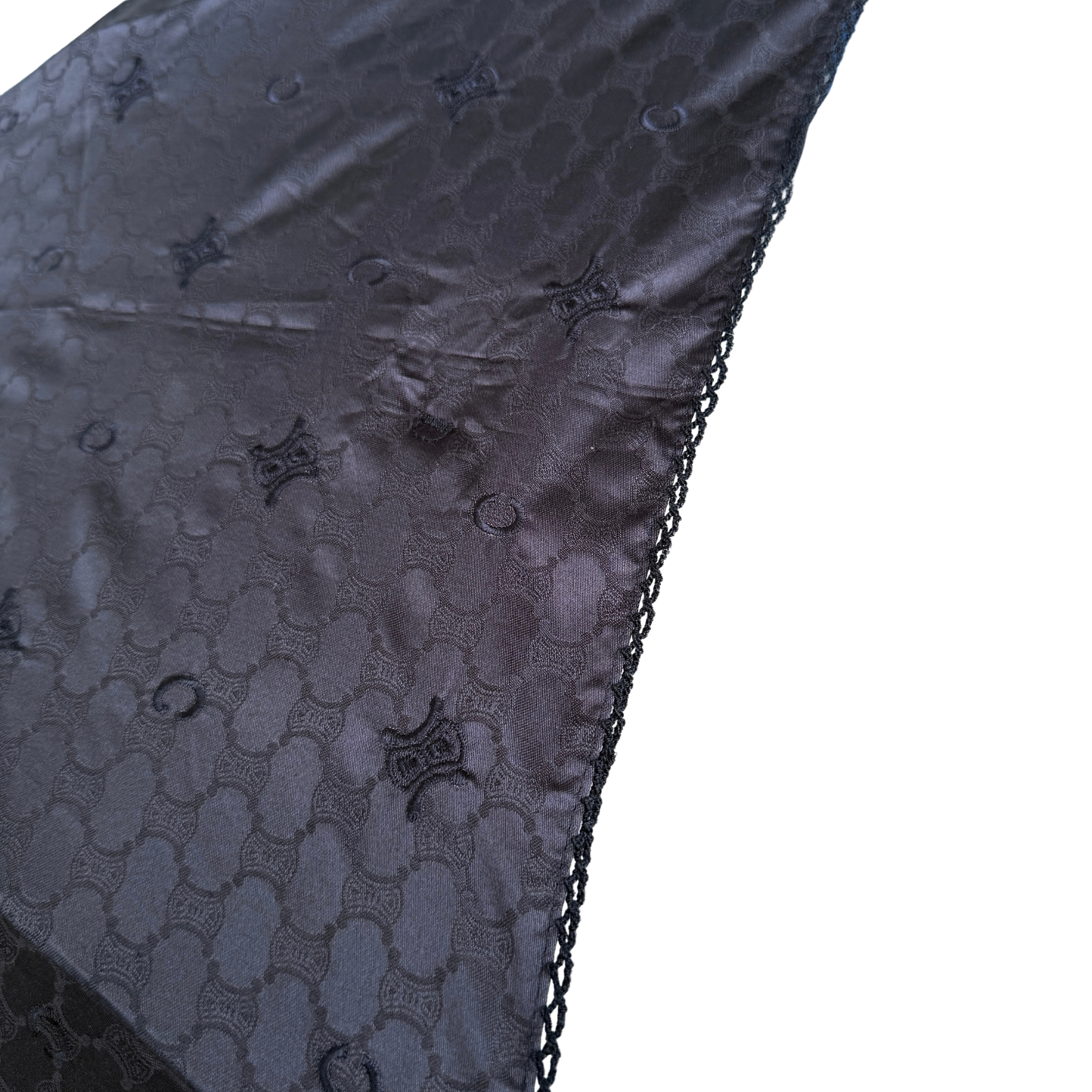 Celine Triomphe Monogram Umbrella Black