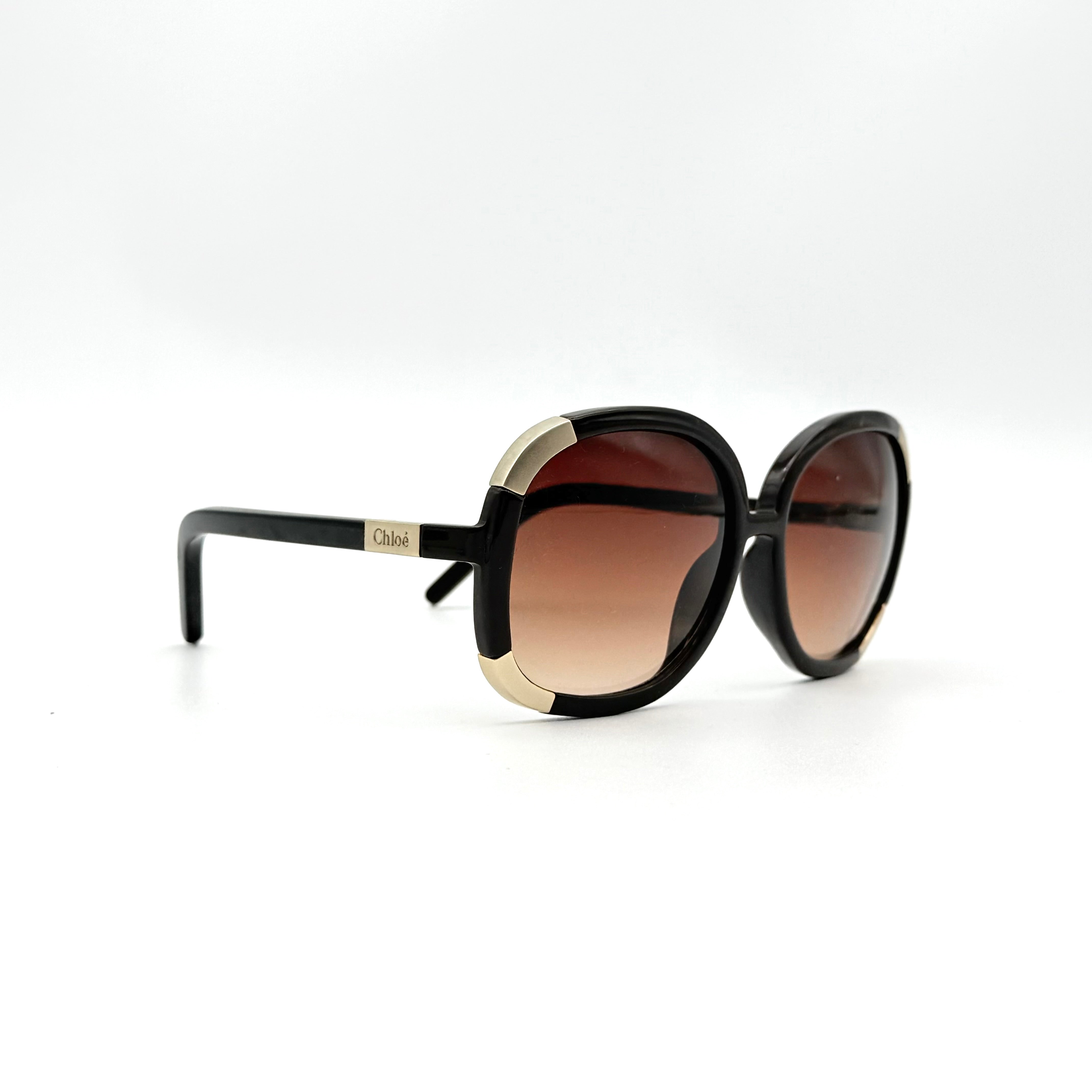 Chloe CL2119 Brown Gradient Sunglasses Gold/Black