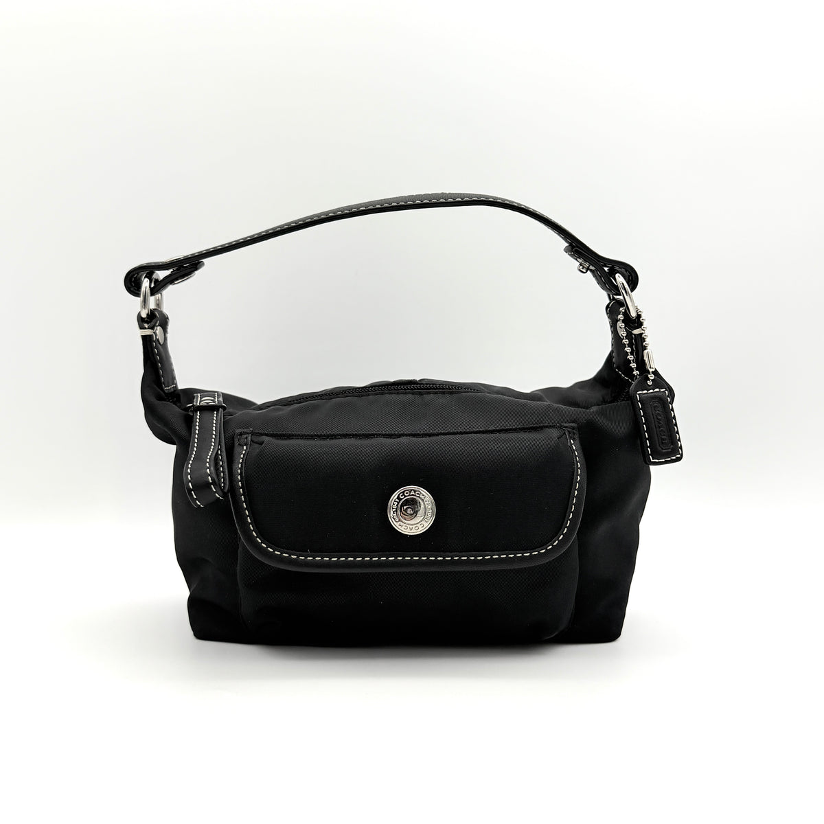 Coach Nylon Mini Shoulder Bag Black