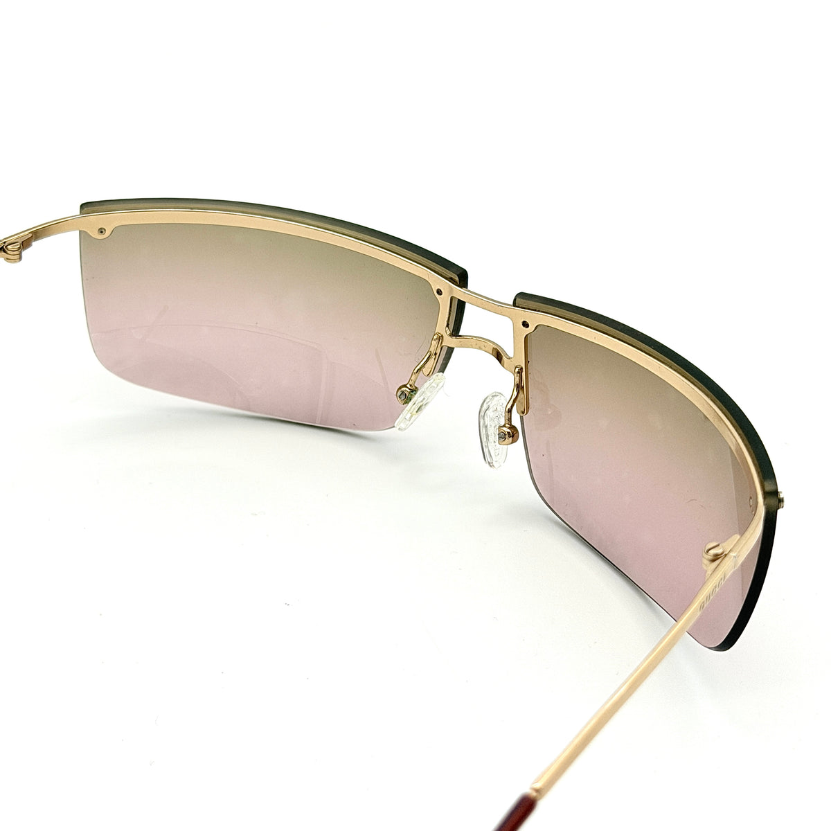 Gucci GG2653/S Gradient Rimless Sunglasses Gold