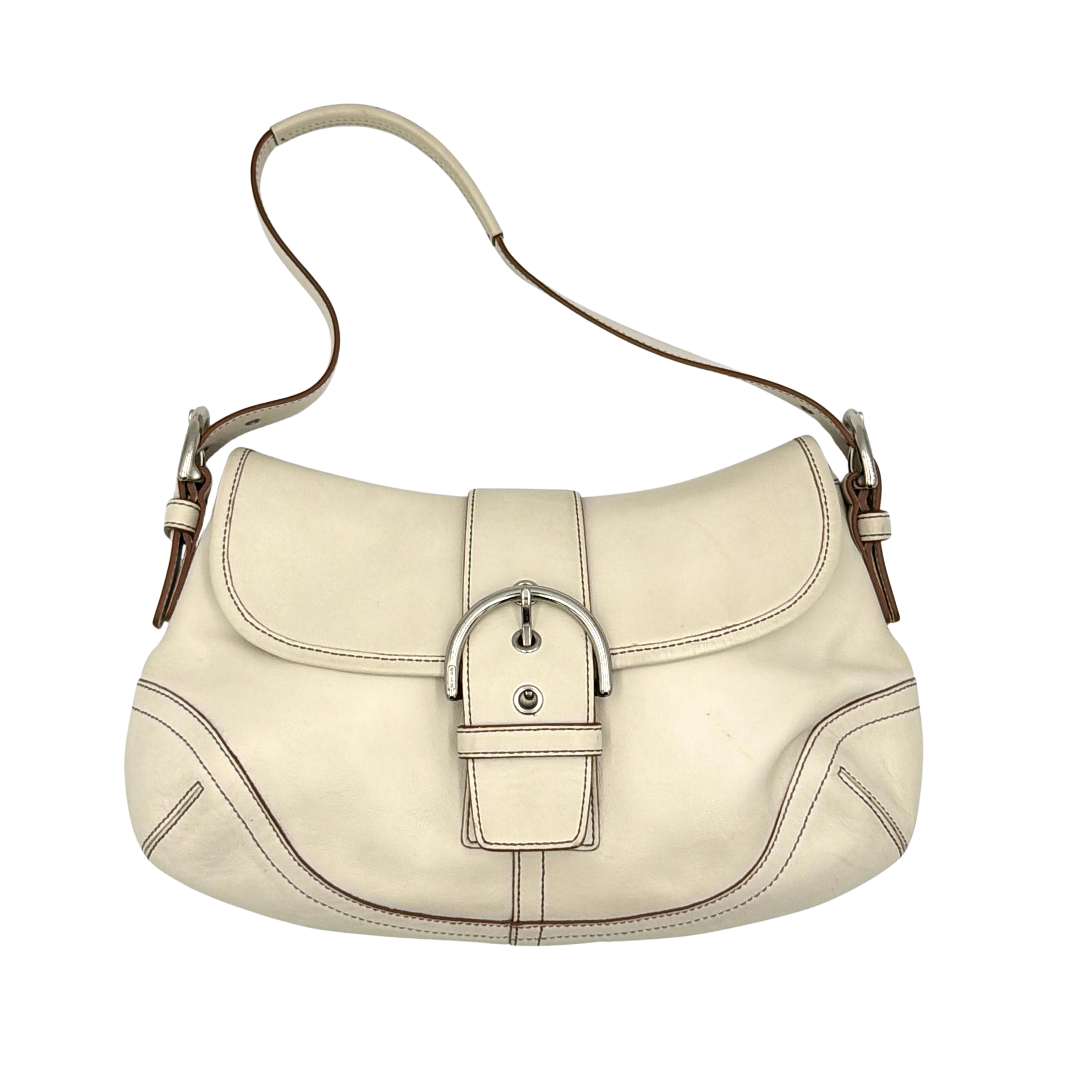 Coach Y2K Signature Soho Buckle Shoulder Bag Cream