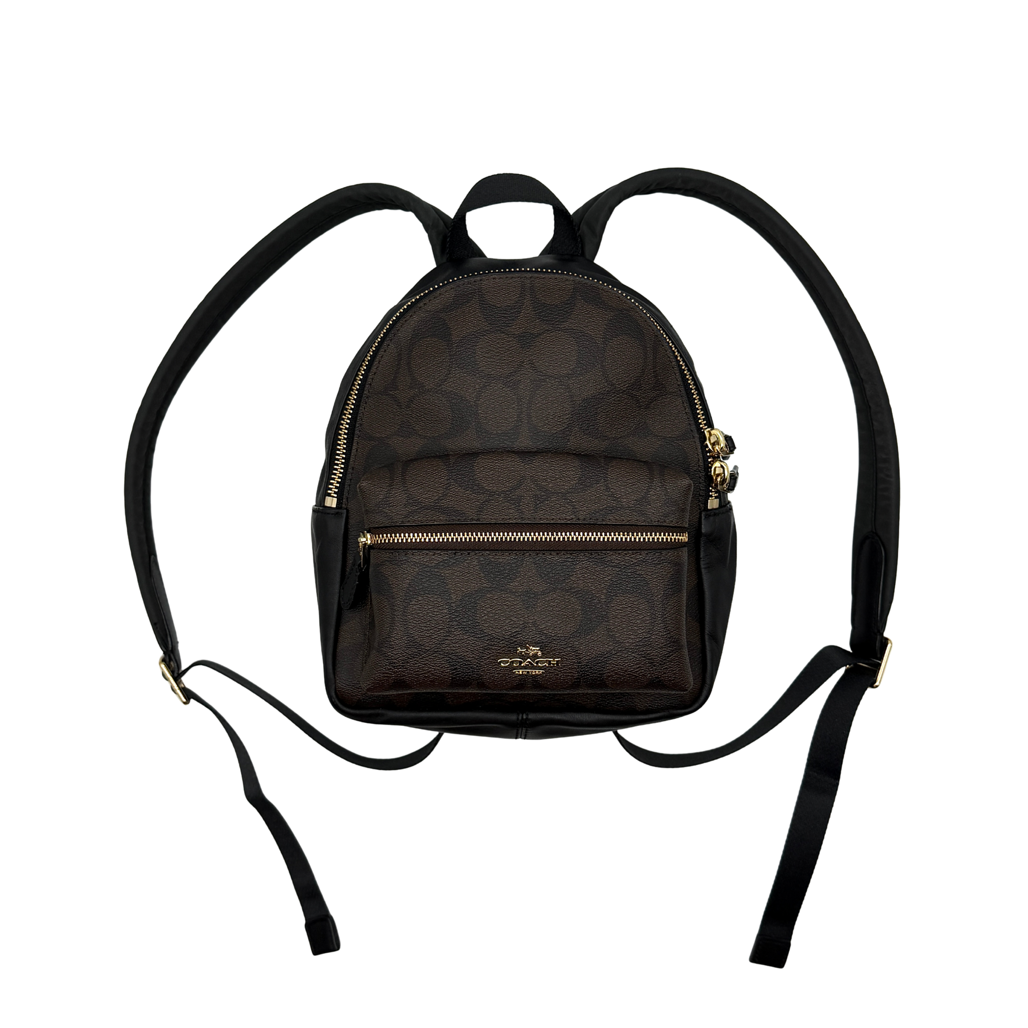 Coach Signature Mini Charlie Backpack Brown