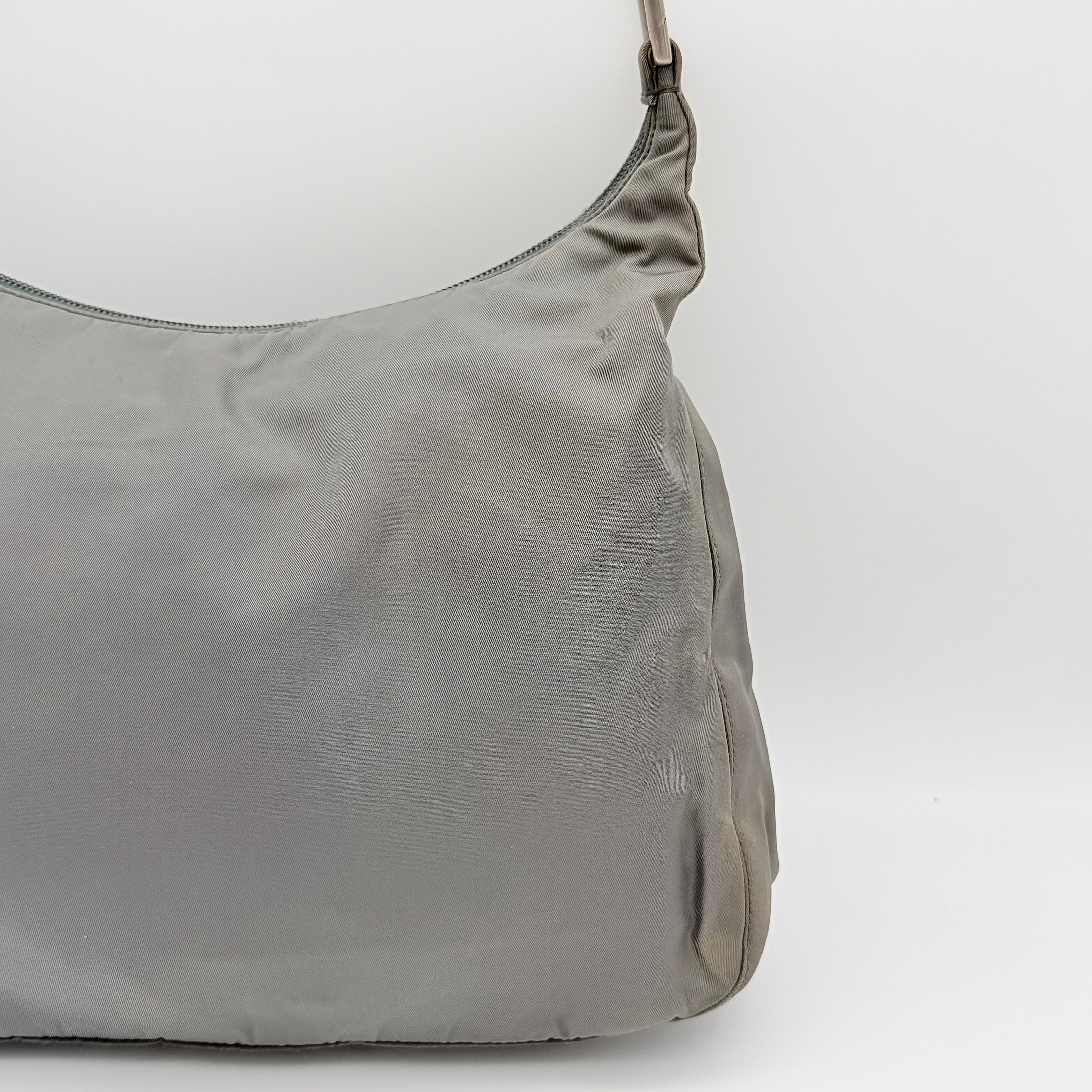 Prada Tessuto Nylon One Shoulder Bag Grey