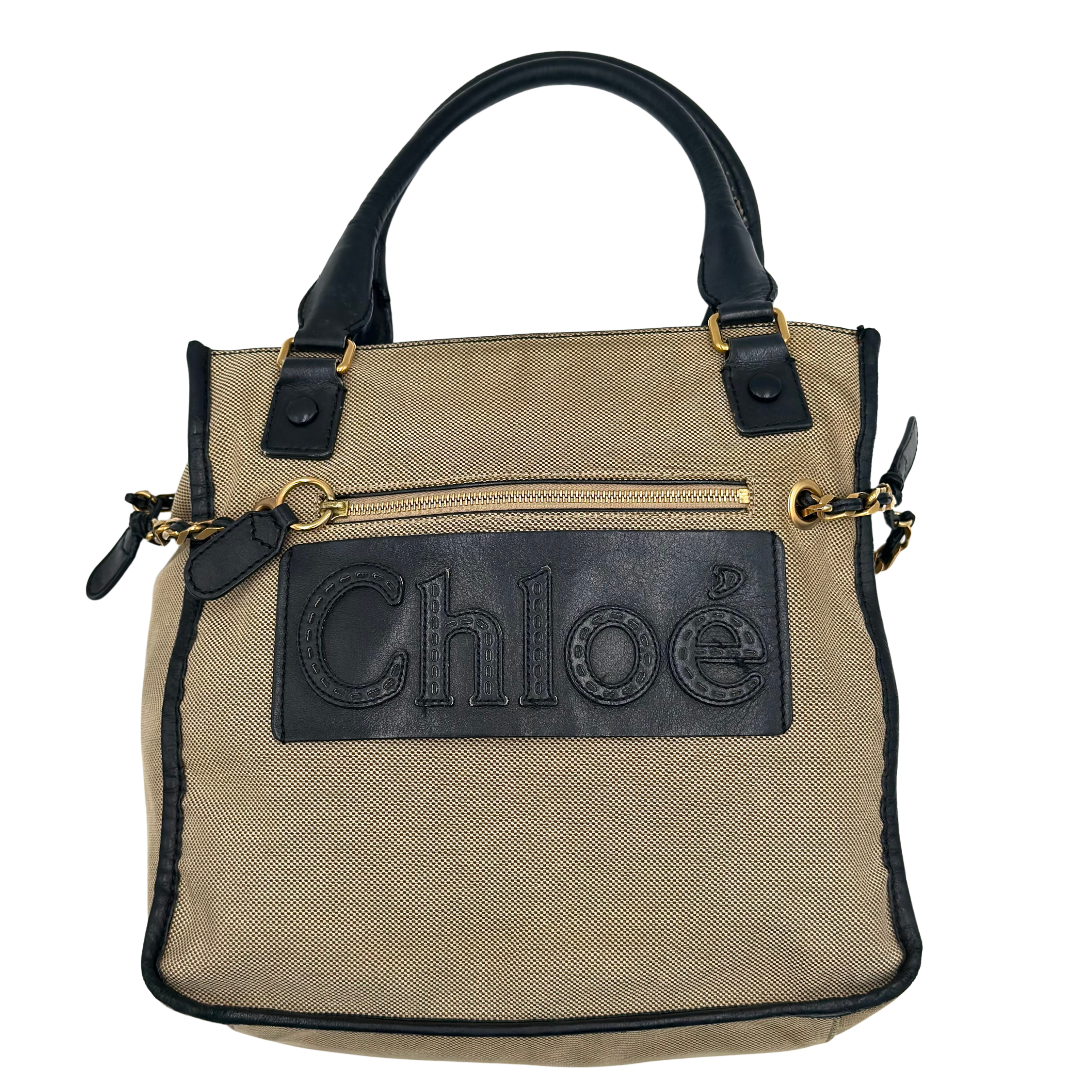 Chloe Harley Handbag Beige/Black