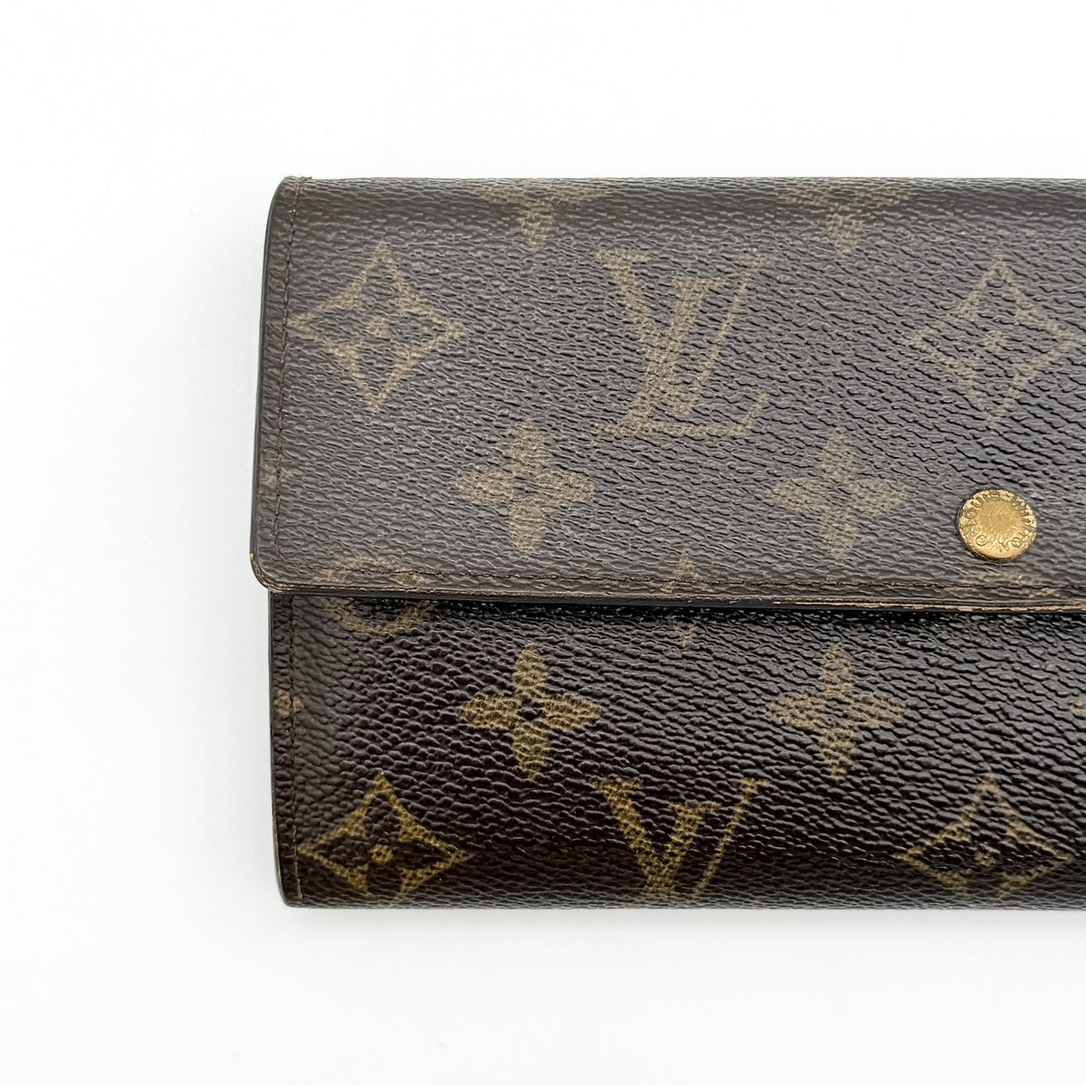 Louis Vuitton Monogram Sarah Long Wallet Brown