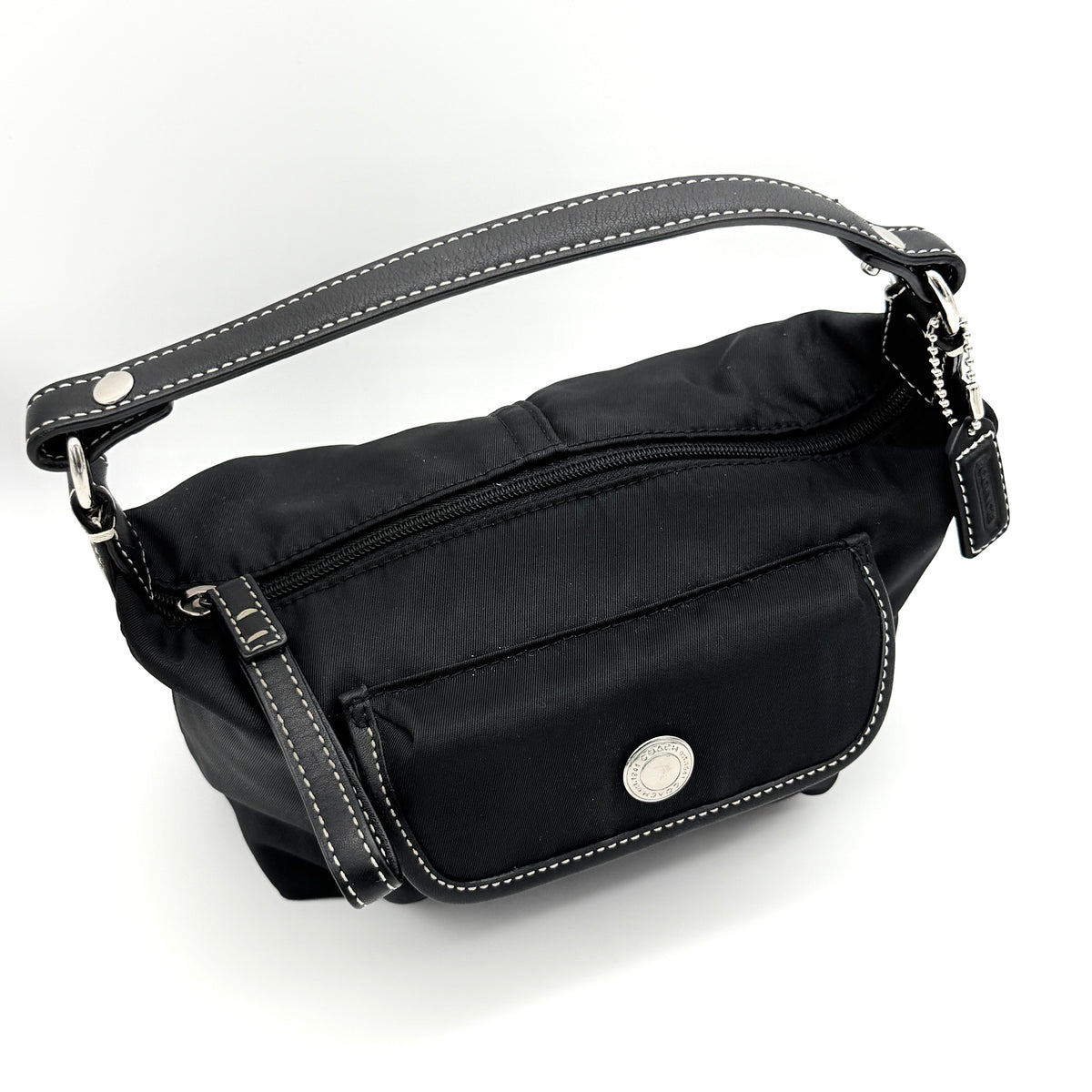 Coach Nylon Mini Shoulder Bag Black