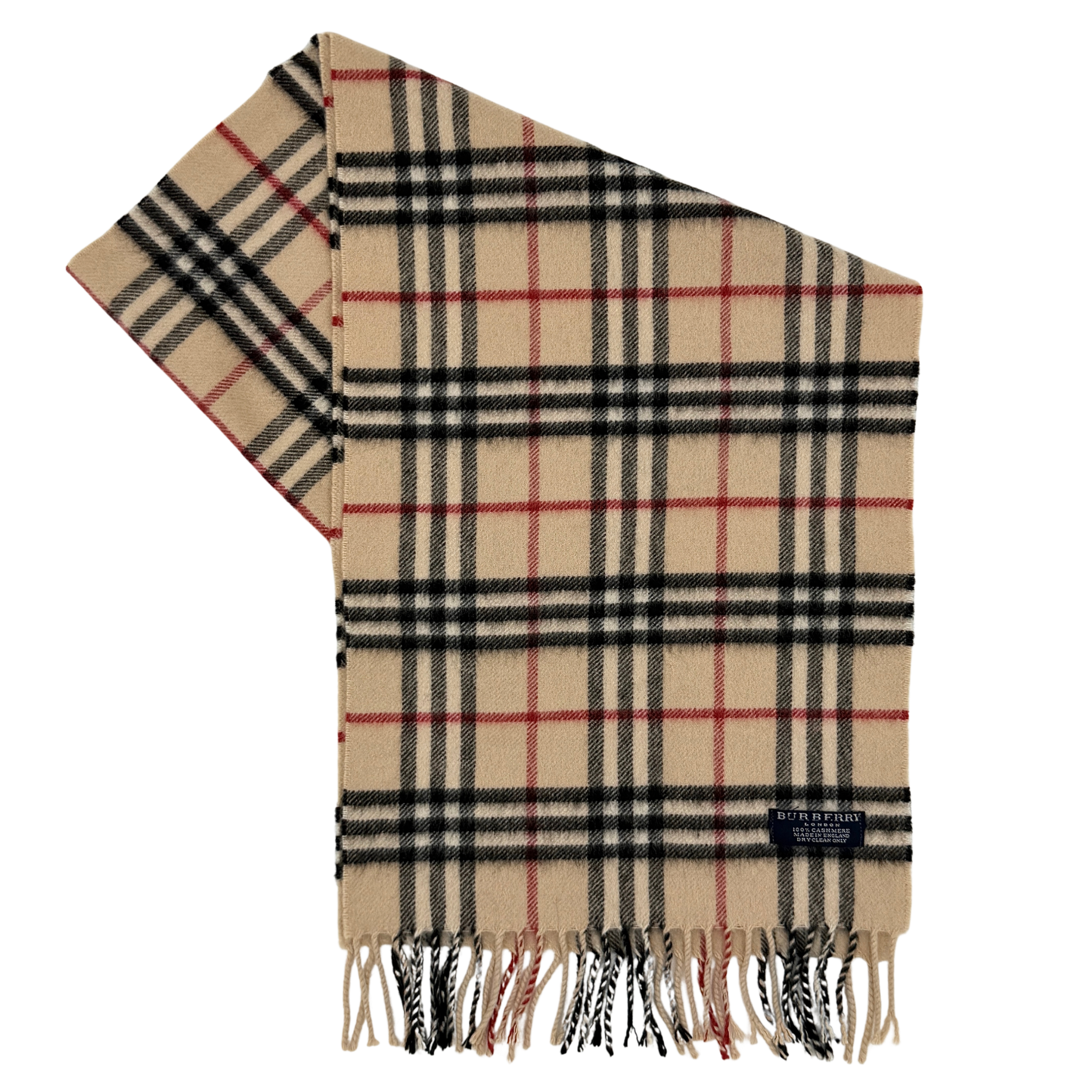 Burberry Nova Check Cashmere Scarf Beige